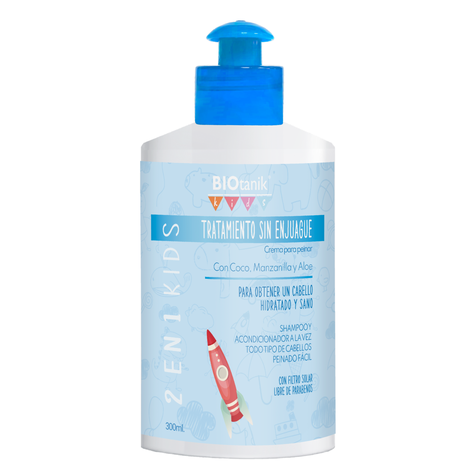 Crema De Peinar Infantil Coco Manzanilla Y Aloe Kids BIOTANIK 300 Ml