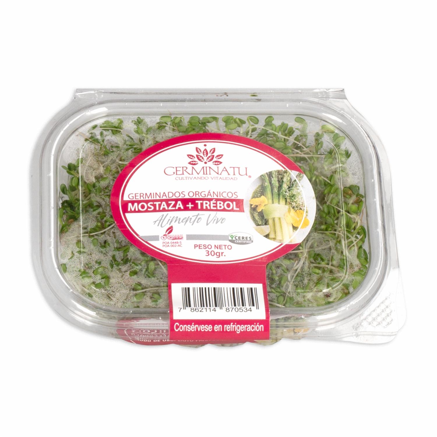 Germinado De Mostaza Orgánico Mas Trébol GERMINATU 30 G