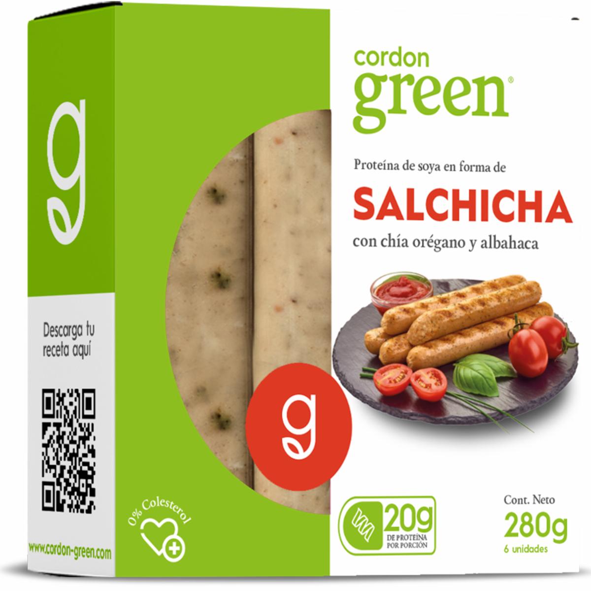 Proteína De Soya En Forma De Salchicha Chía Orégano Albahaca CORDON GREEN 280 G