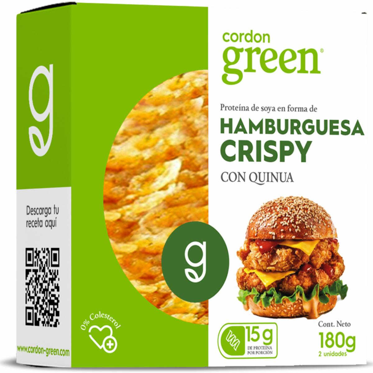 Hamburguesa De Soya Y Quinua Crispy CORDON GREEN 180 G