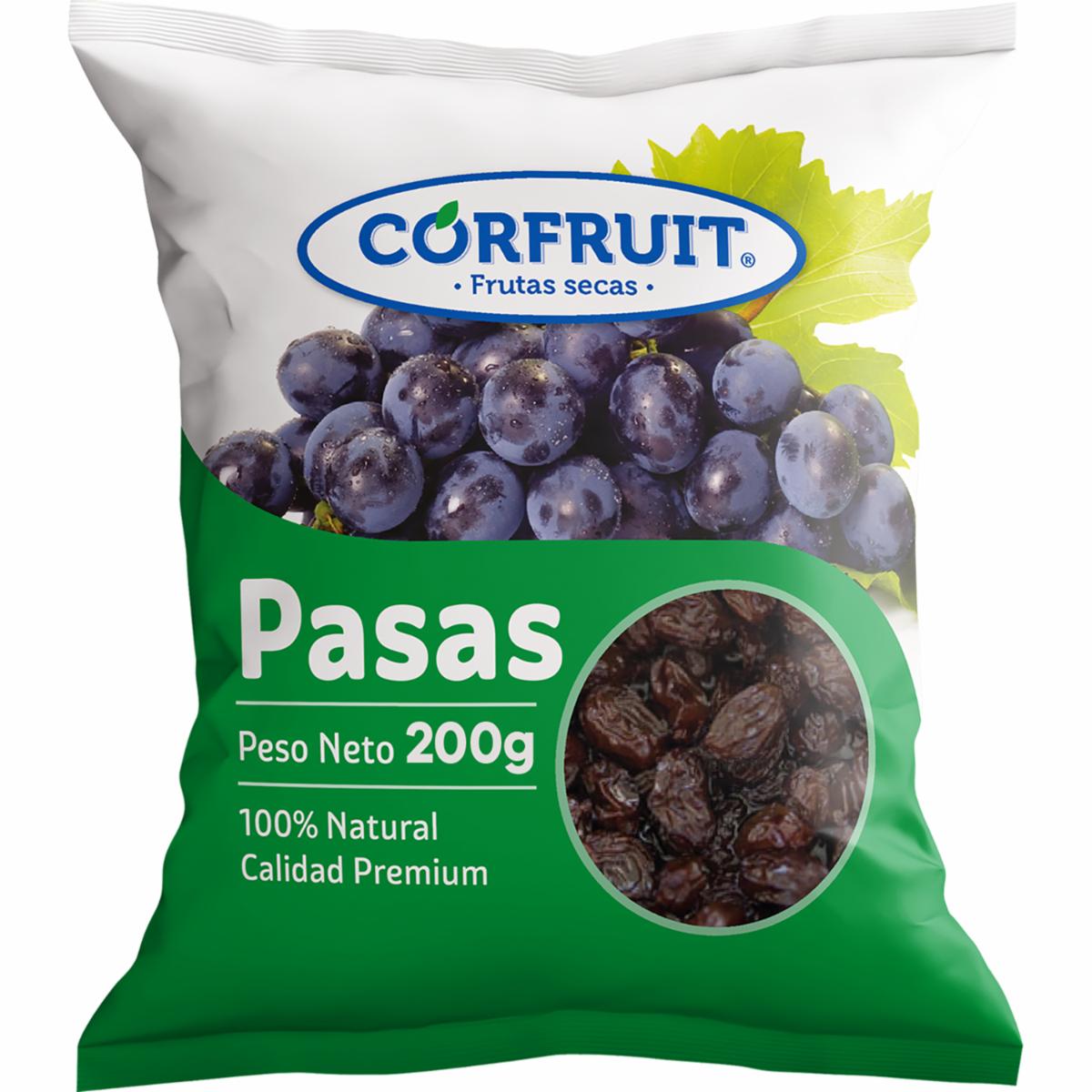 Pasas 100% Natural Calidad Premium CORFRUIT 200 G