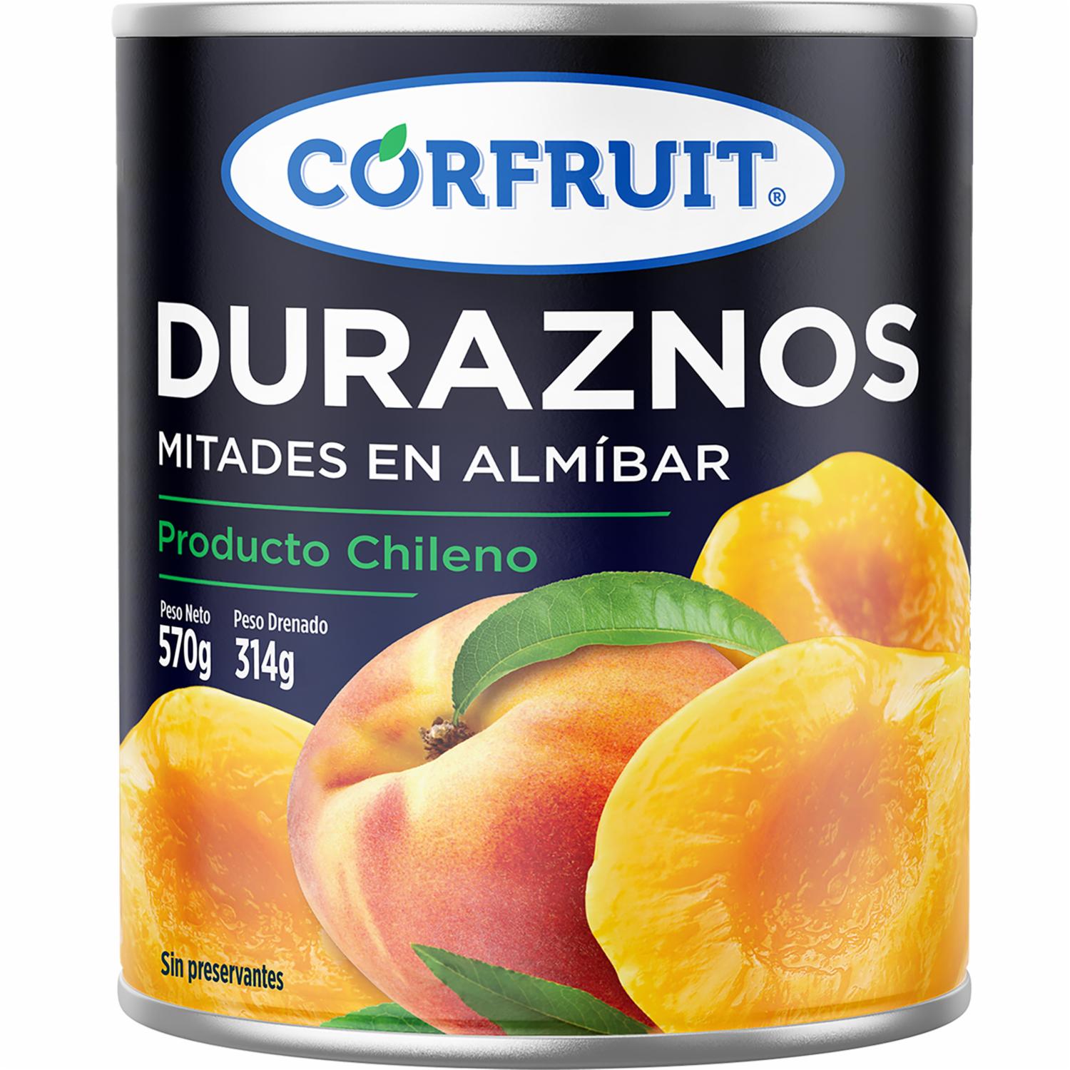 Duraznos Mitades En Almíbar CORFRUIT 570 G