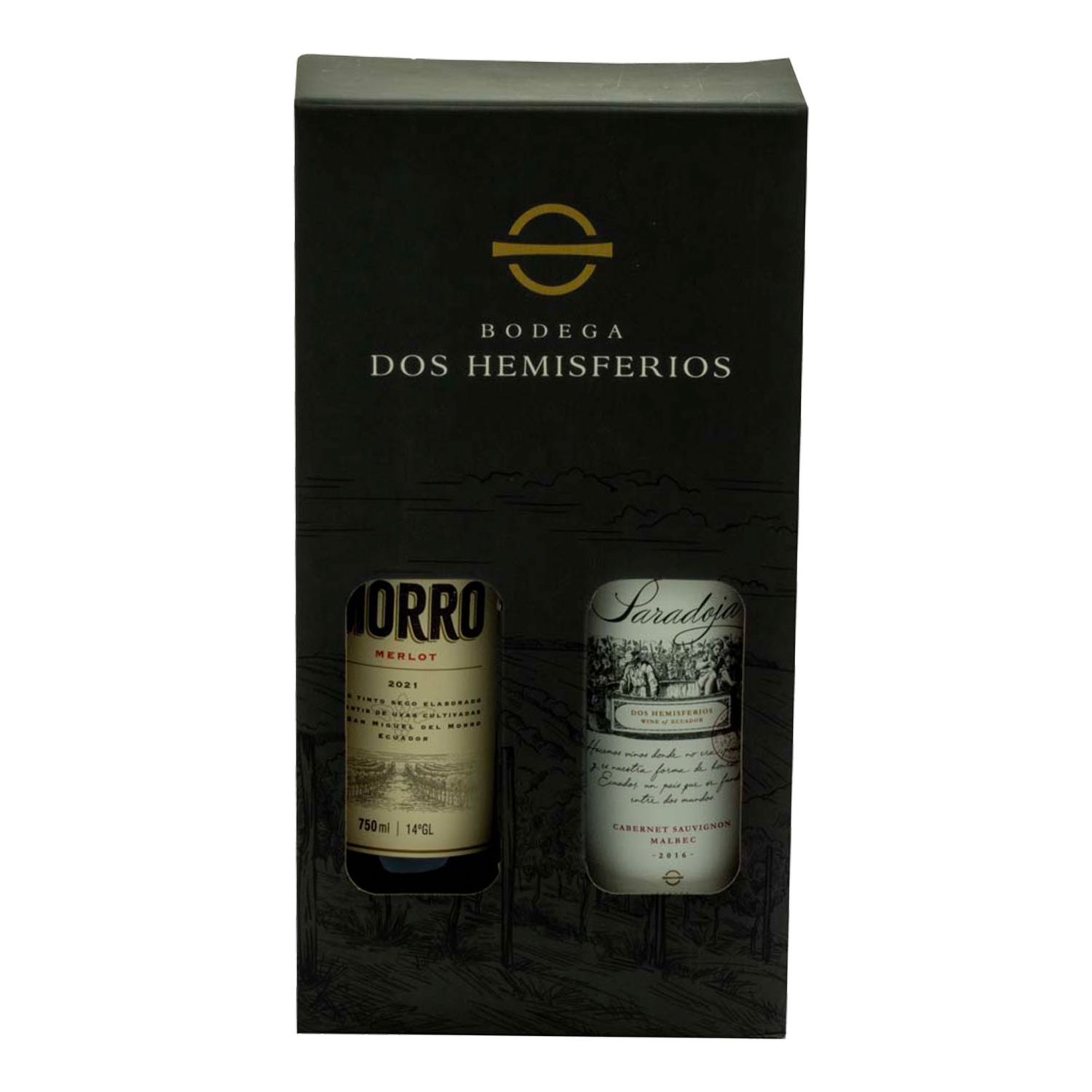 Vino Tinto Cabernet Sauvignon Malbec + Gratis Del Morro Merlot Paradoja Pack 2 X 750 Ml