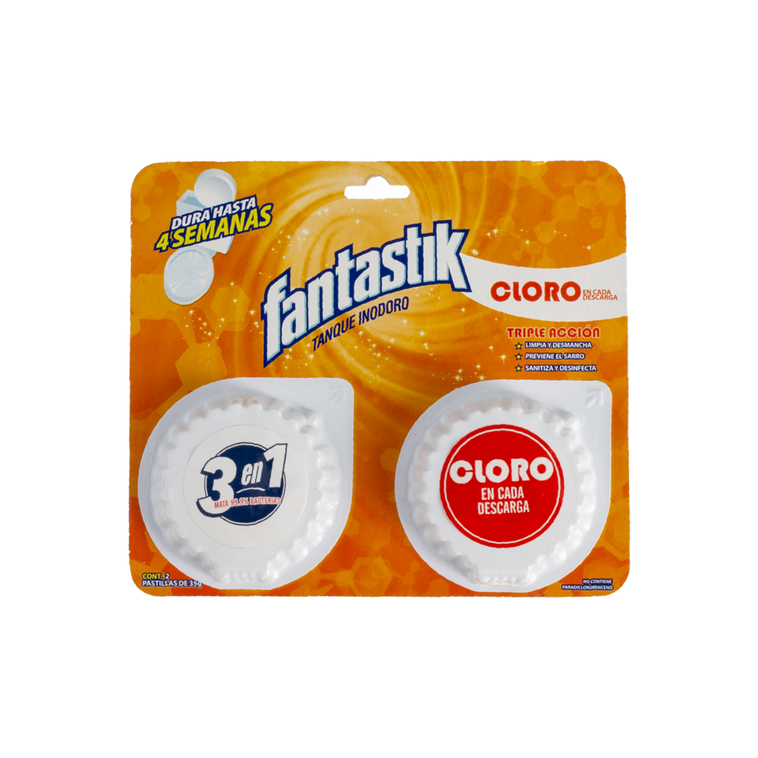 Pastilla De Cloro Para Inodoros FANTASTIK 2 X 35 G