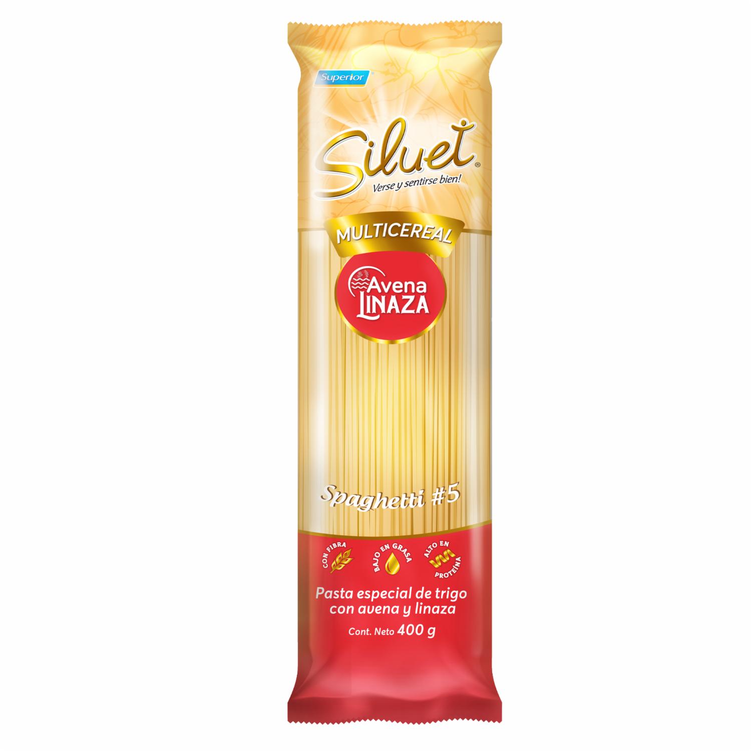 Spaghetti Número 5 De Linaza Y Avena SILUET 400 G