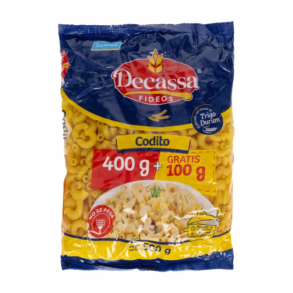 Fideos Codito DECASSA 500 G