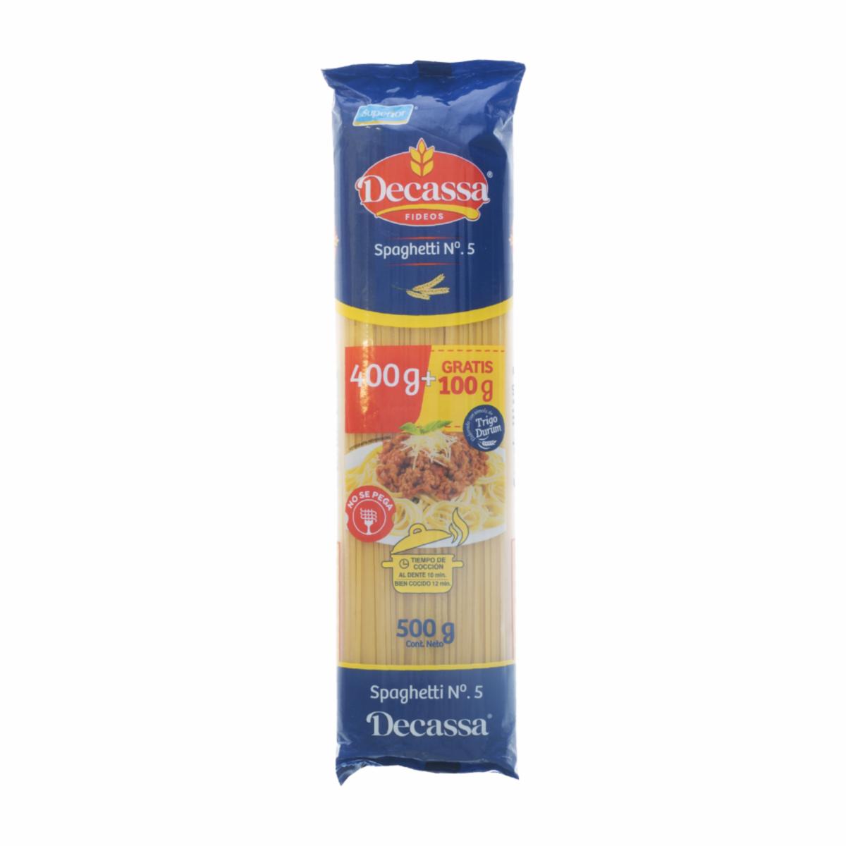 Spaghetti Número 5 DECASSA 500 G