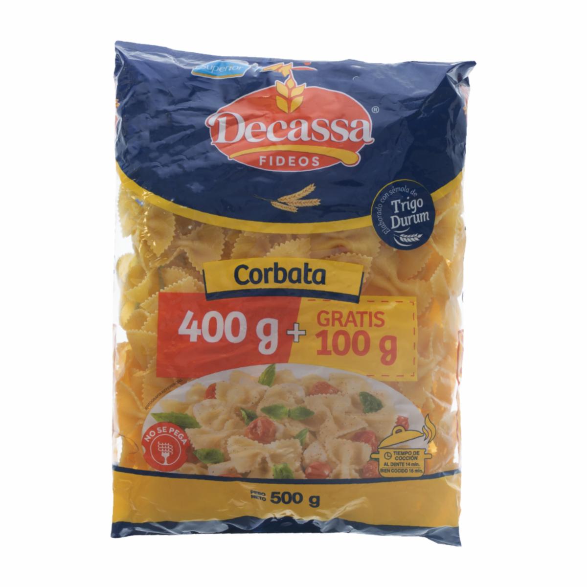 Fideos Corbata DECASSA 500 G