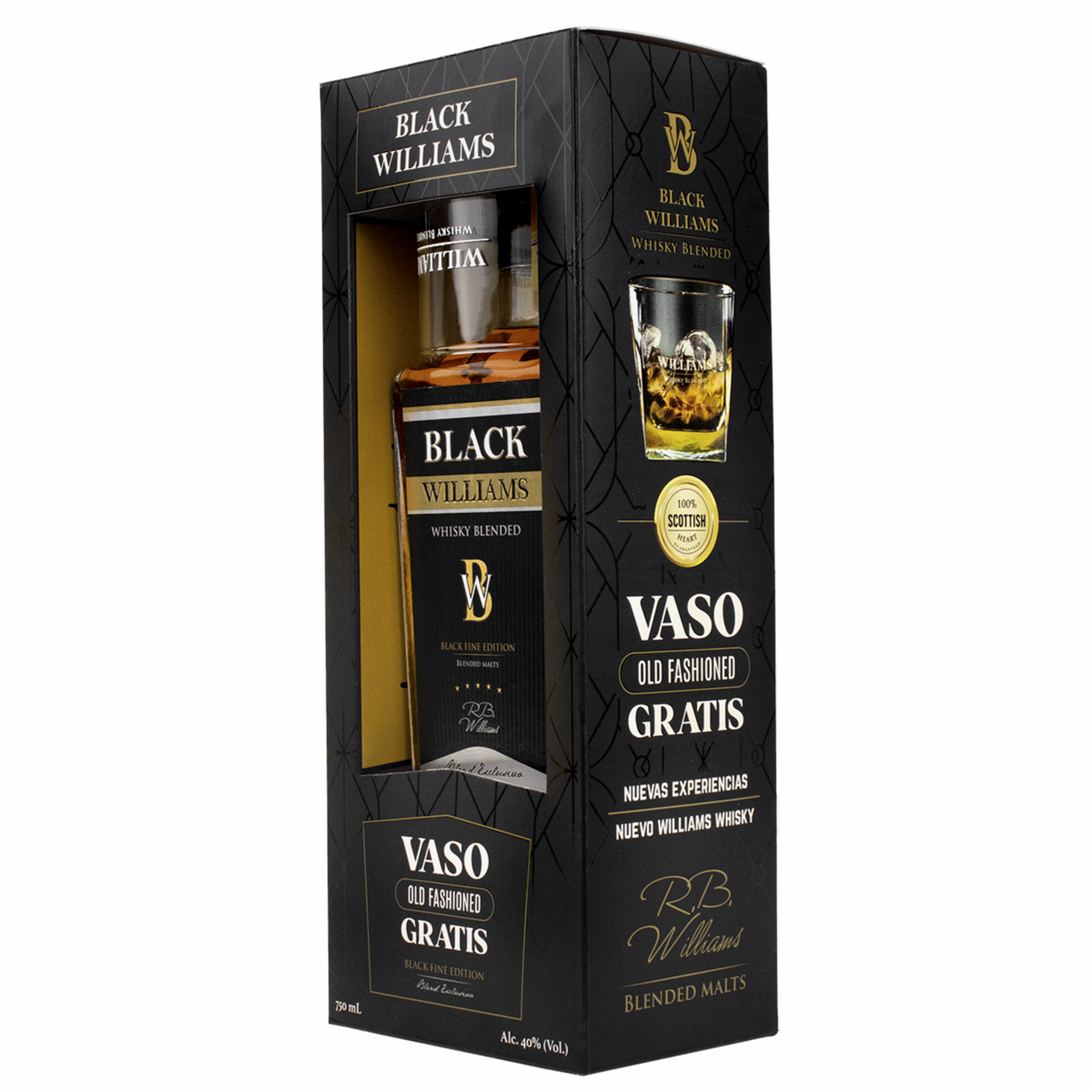 Whisky Pack Black Williams + Obsequio Whisky BLACK WILLIAMS 750 Ml