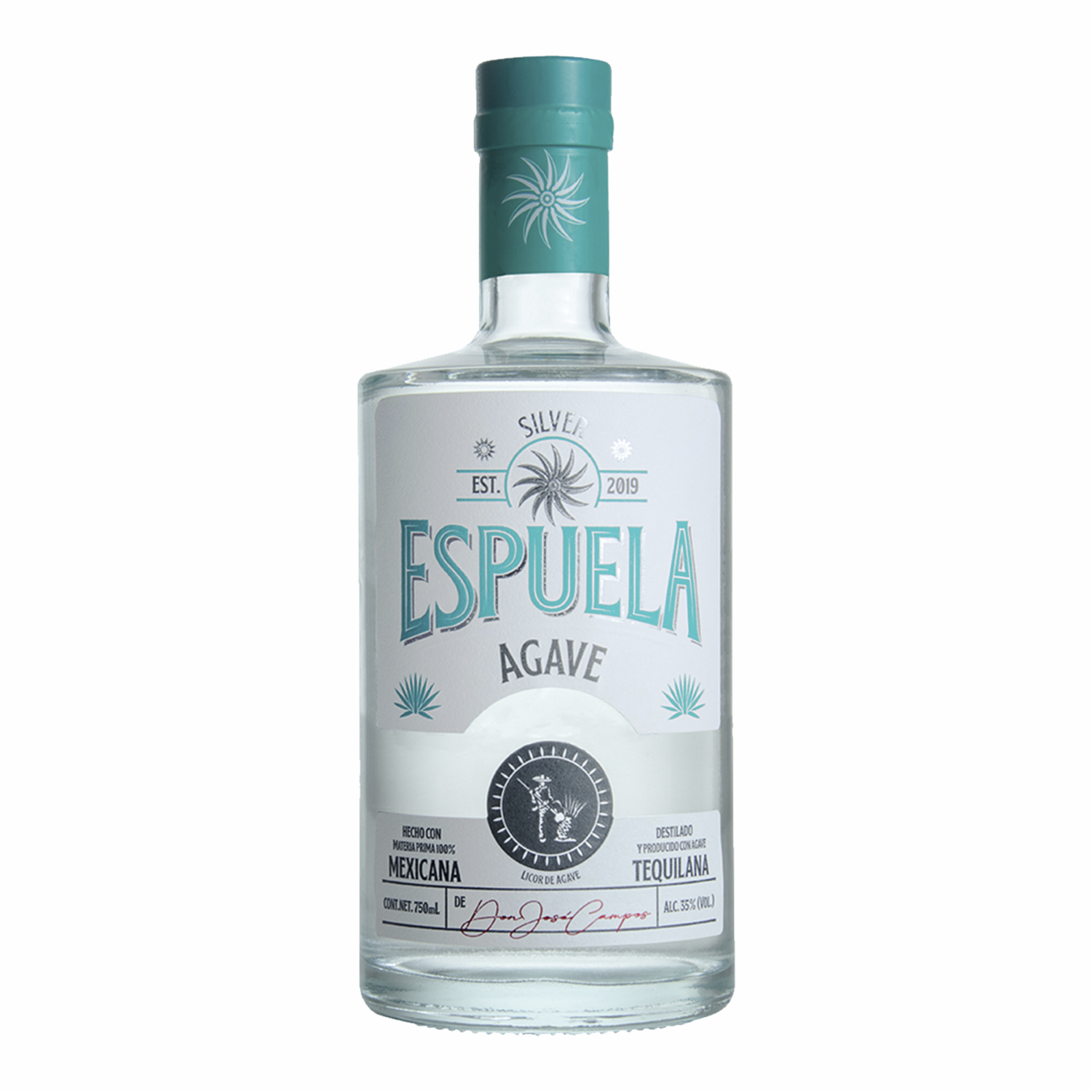 Tequila Silver Agave Espuela 750 Ml
