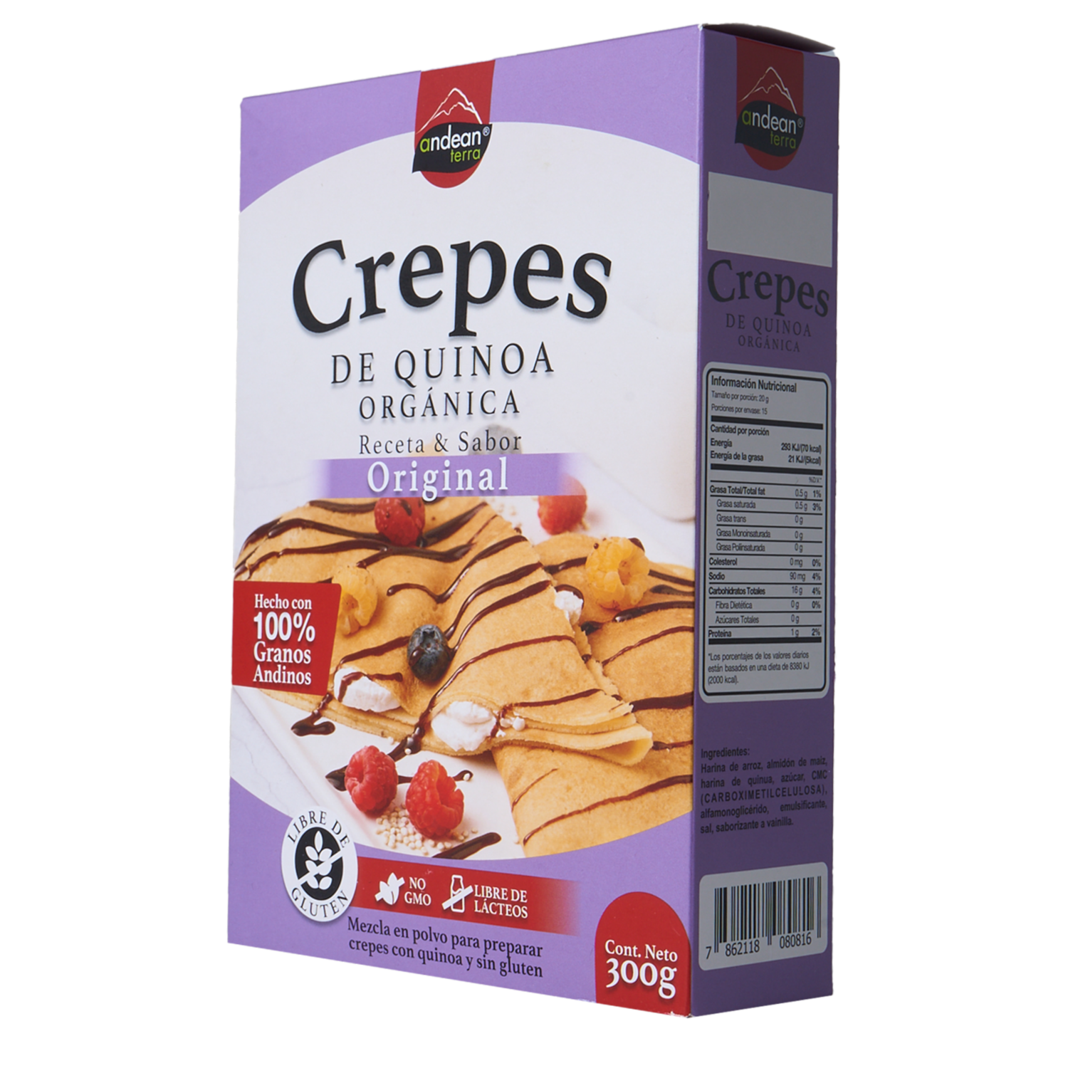 Crepes Con Quinoa Mezcla Sin Azúcar ANDEAN QUINOA 300 g