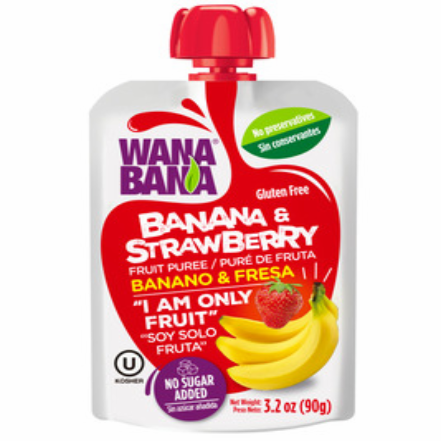 Pounch Banana Frutilla WANA BANA 90 ml