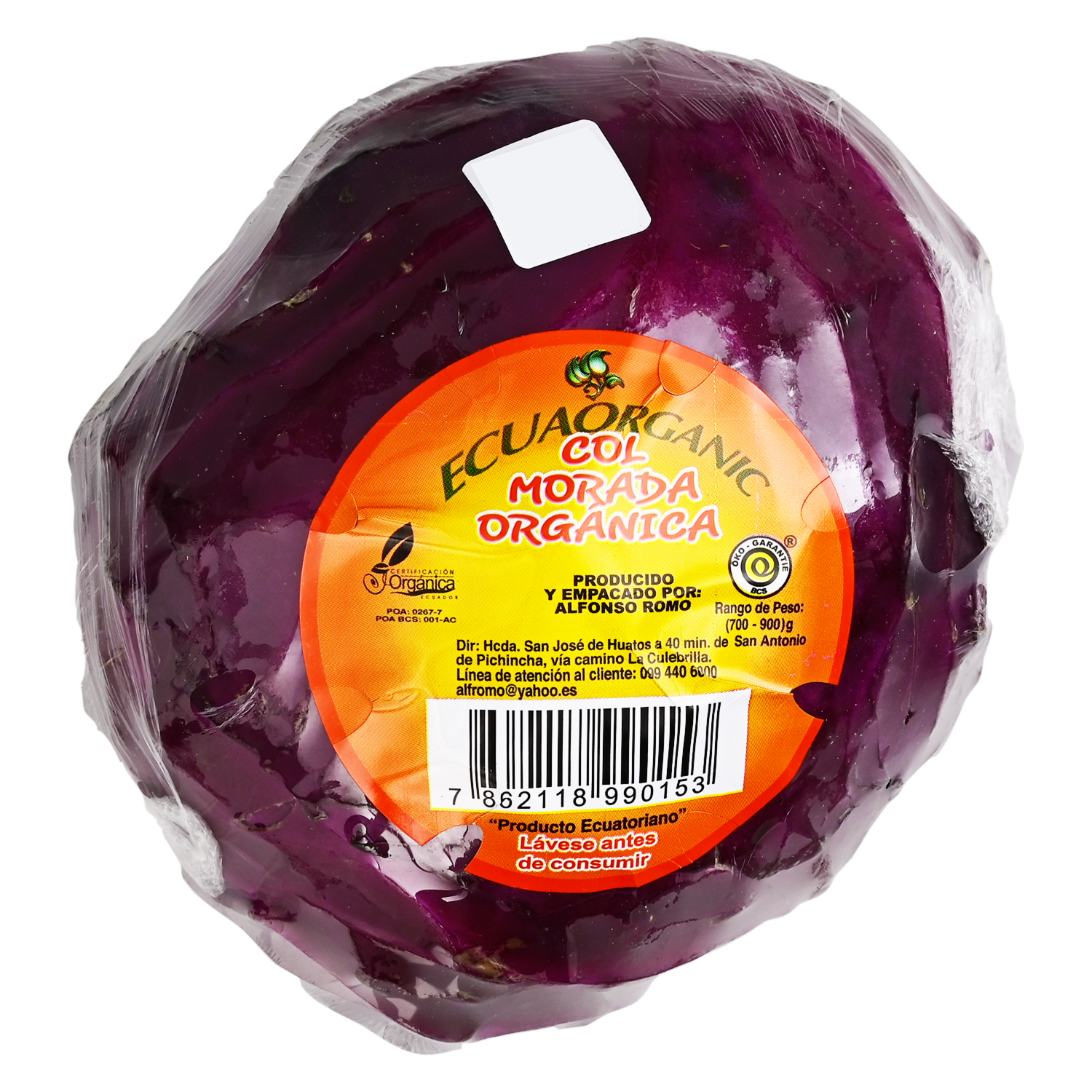 Col Morada ECUAORGANIC 700 g