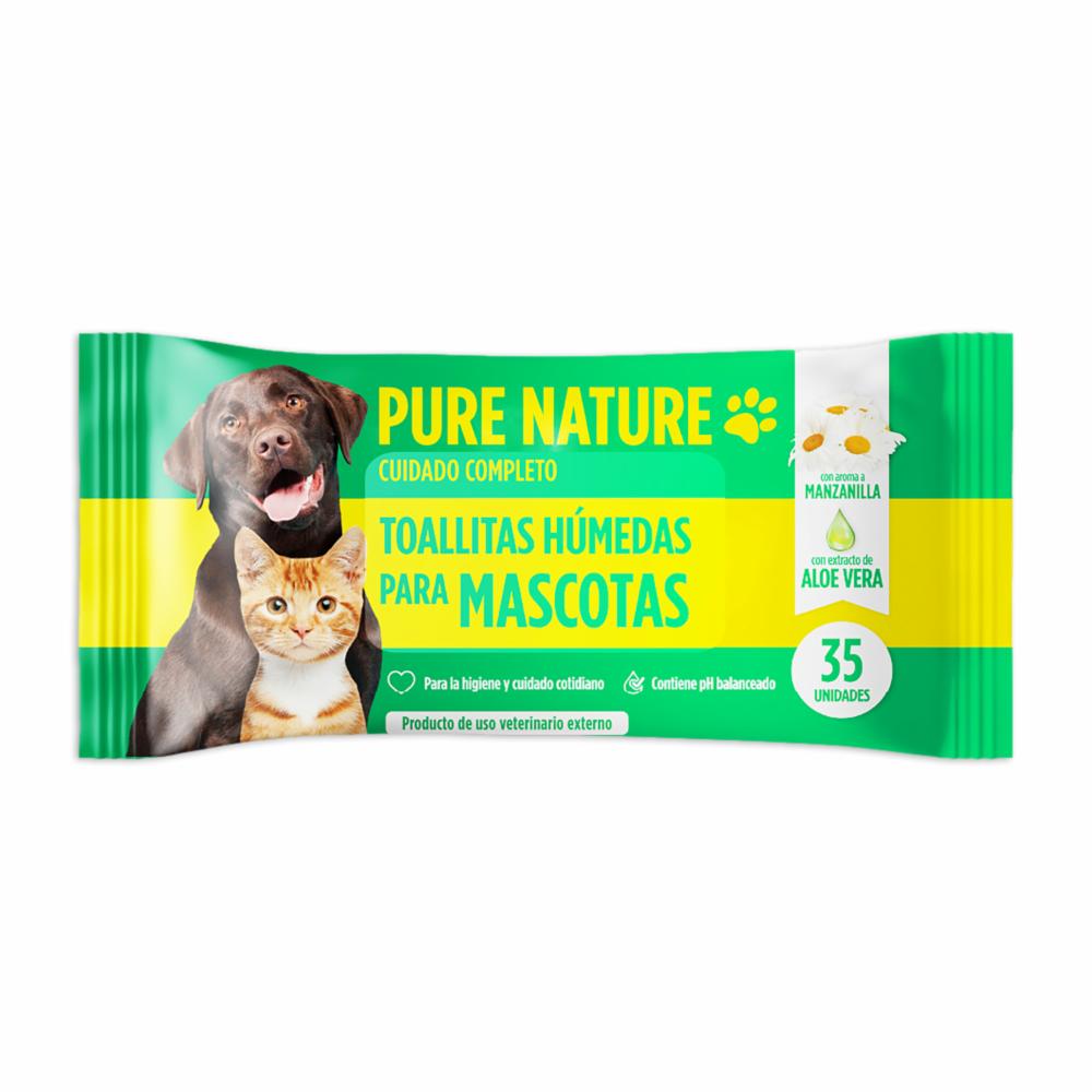 Toallitas Húmedas Para Mascota PURE NATURE 35 Uds Supermaxi