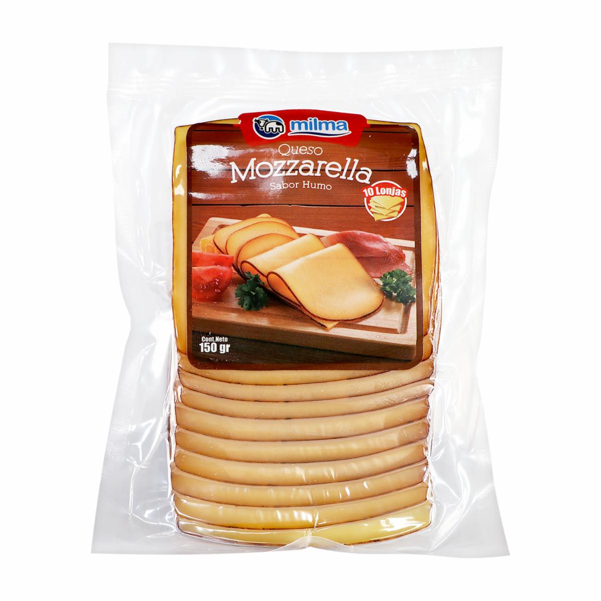 Queso Mozarrella Ahumado Rebanado MILMA 150 G