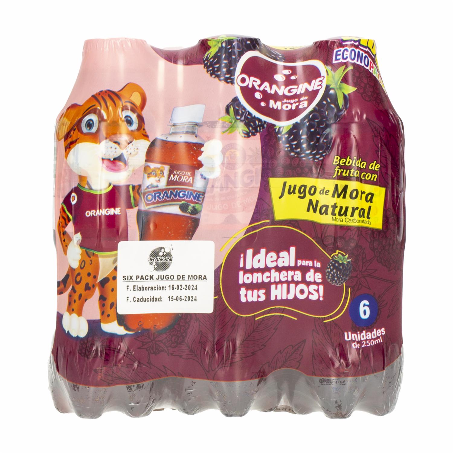 PackDe Bebidas Sabor A Mora ORANGINE 6 X 250 Ml