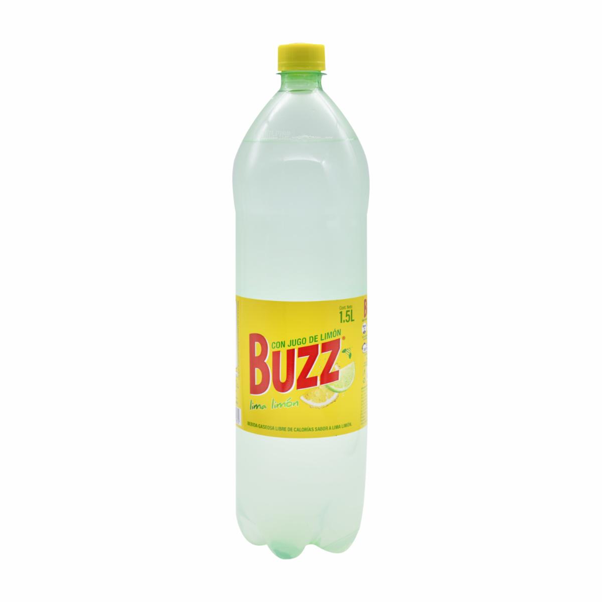 Bebida Gaseosa Sin Calorías Sabor A Lima Limón BUZZ 1500 Ml