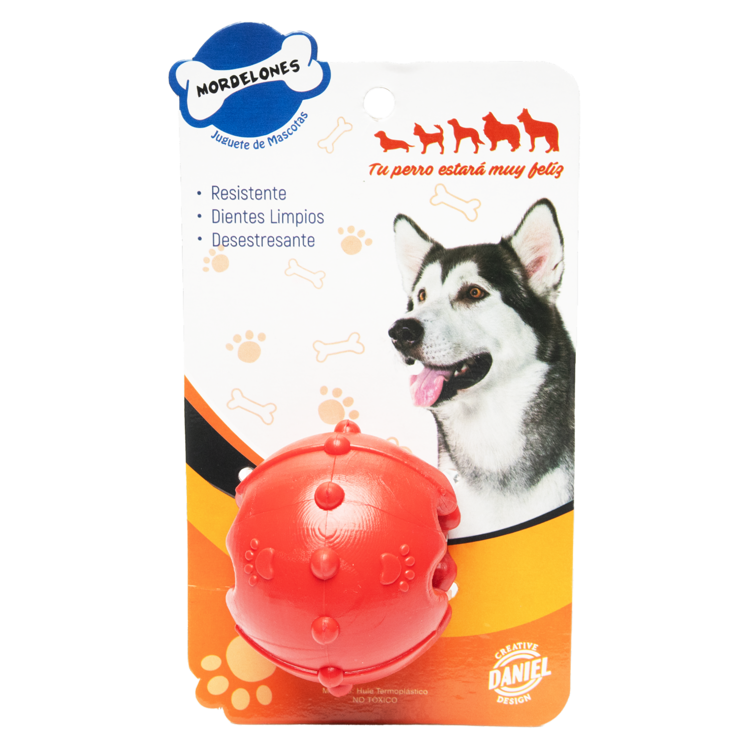 Juguete Para Mascota Diseño De Pelota Grande MORDELONES 7 Cm