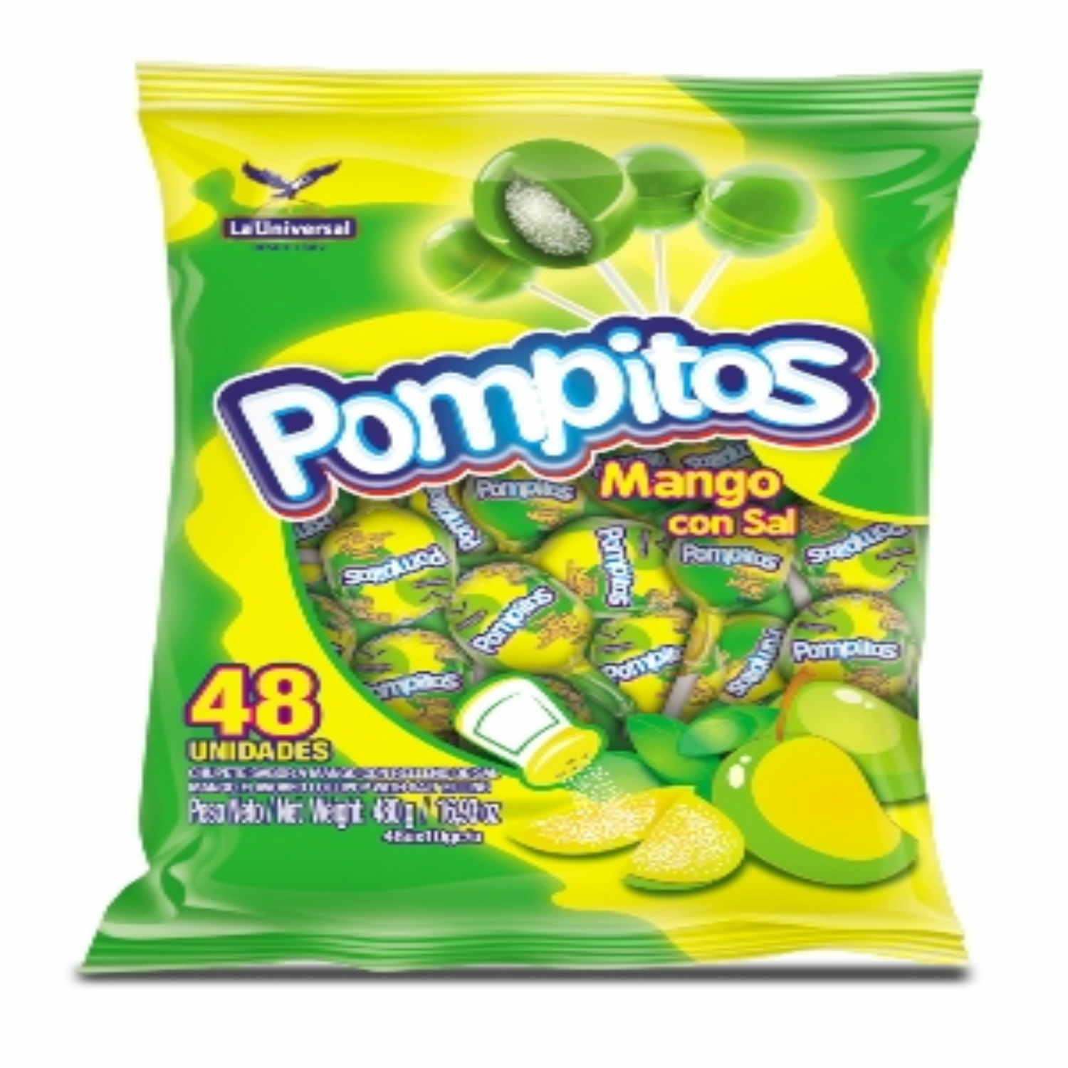 Caramelo Sabor A Mango Con Sal POMPITOS 240 G