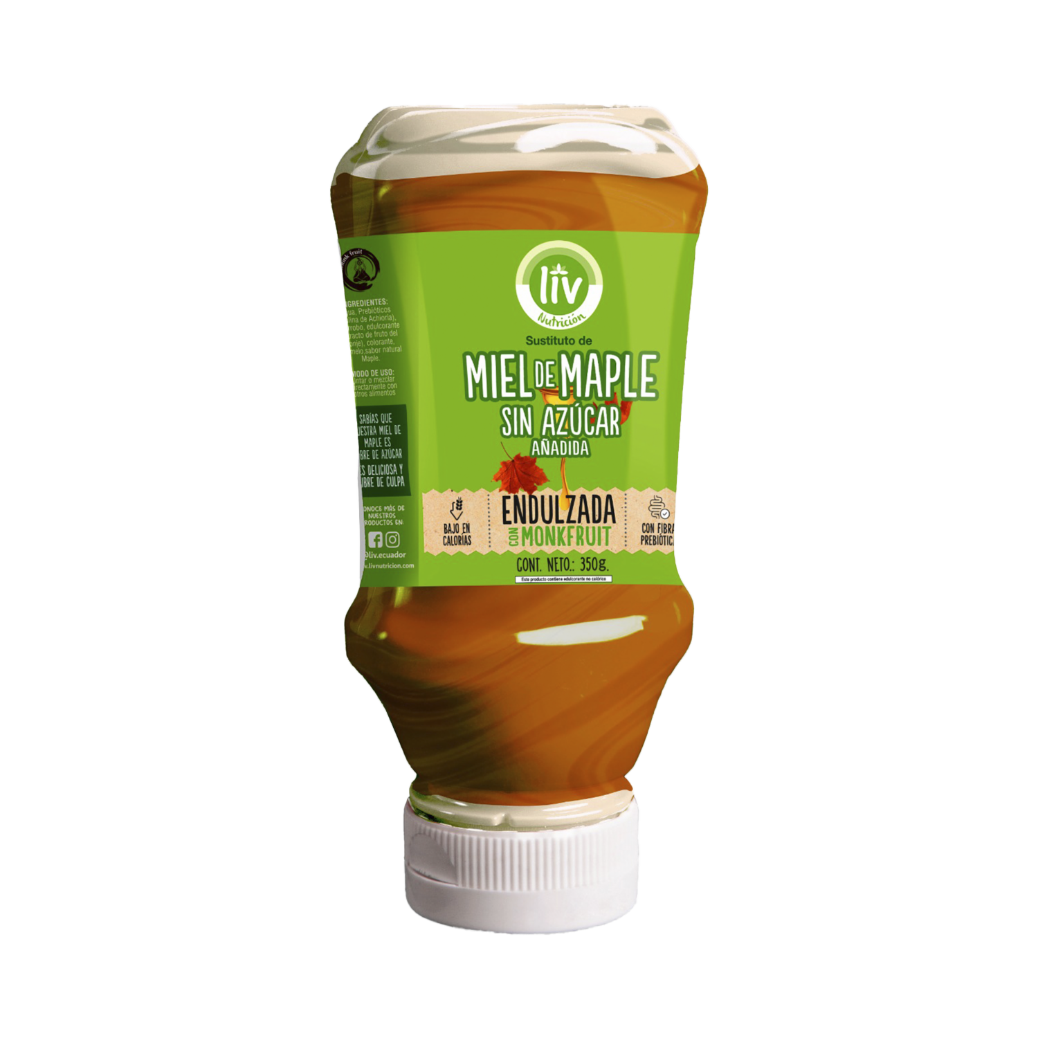 Miel De Maple Sin Azúcar Endulzada Con Monk Fruit LIV 360 G