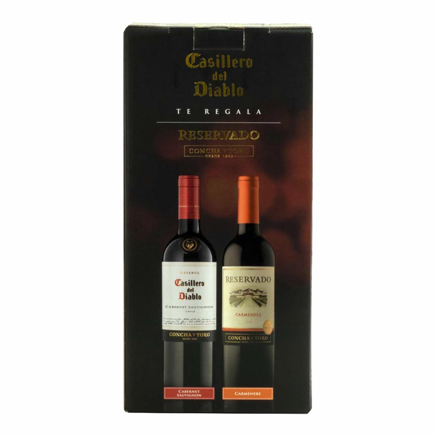 Vino Tinto Cabernet Sauvignon Gratis CASILLERO DEL DIABLO Pack 2 X 750 Ml