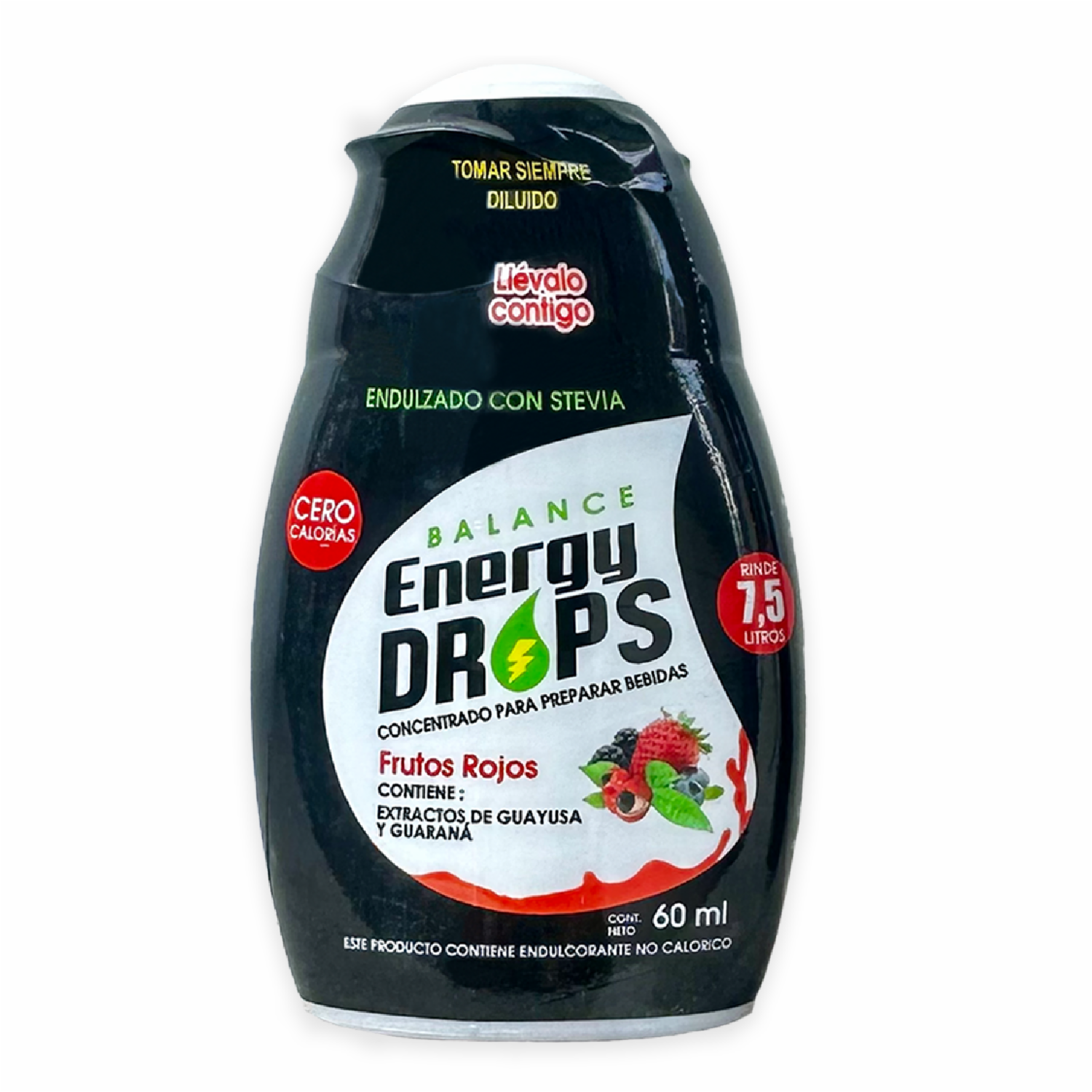 Energy Drops Concentrado Para Preparar Bebidas Sabor A Frutos Rojos BALANCE 60 Ml