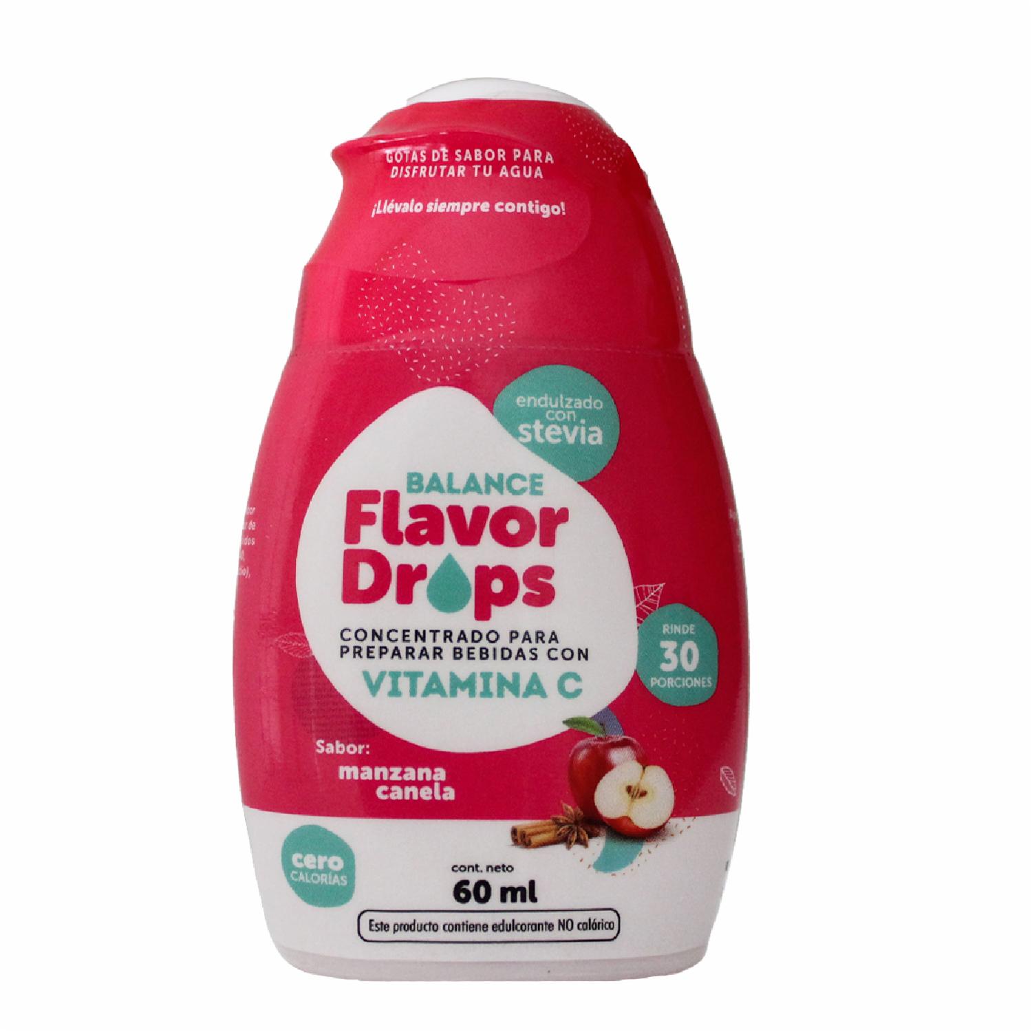 Flavor Drops Concentrado Para Preparar Bebidas Sabor Manzana Y Canela BALANCE 60 Ml