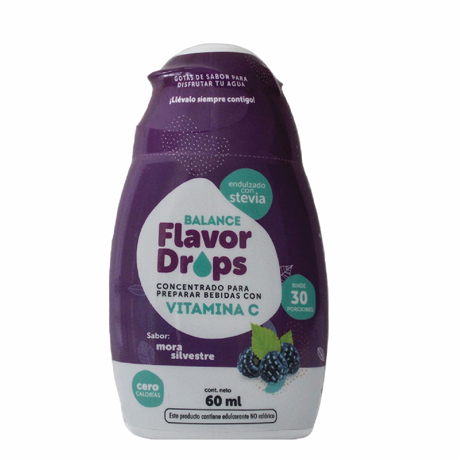 Flavor Drops Concentrado Para Preparar Bebidas Sabor Mora Silvestre BALANCE 60 Ml