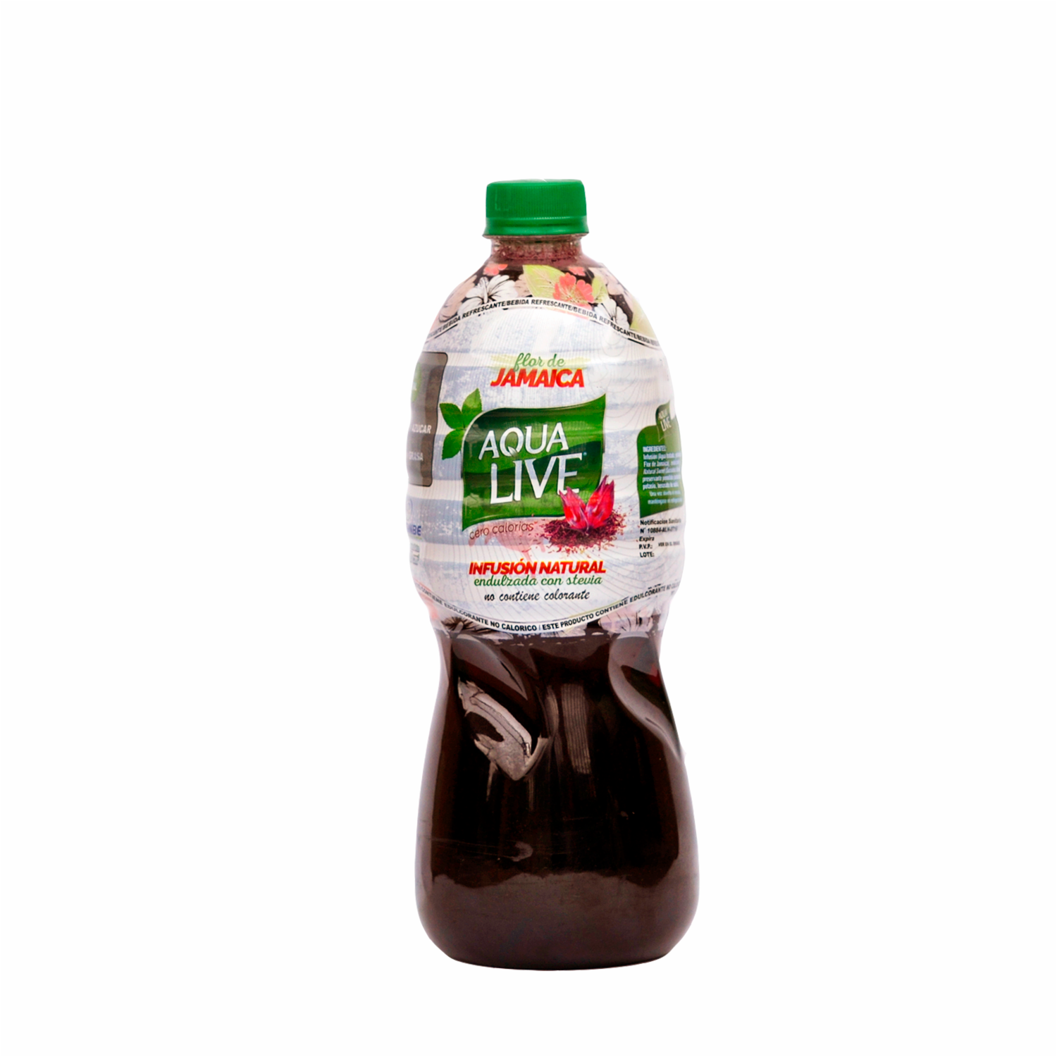 Té Frio De Flor De Jamaica Sin Calorías Sin Azúcar AQUA LIVE 1000 Ml