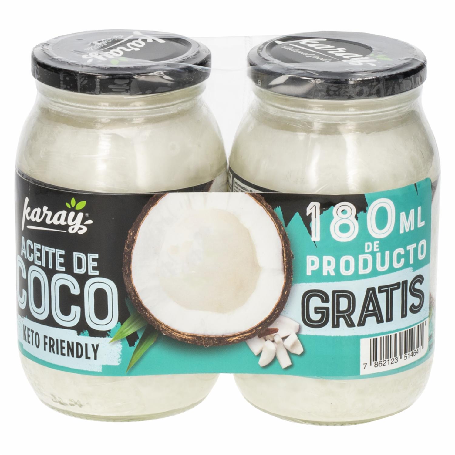 Aceite De Coco De Coco KARAY Pack X2 X 450 Ml
