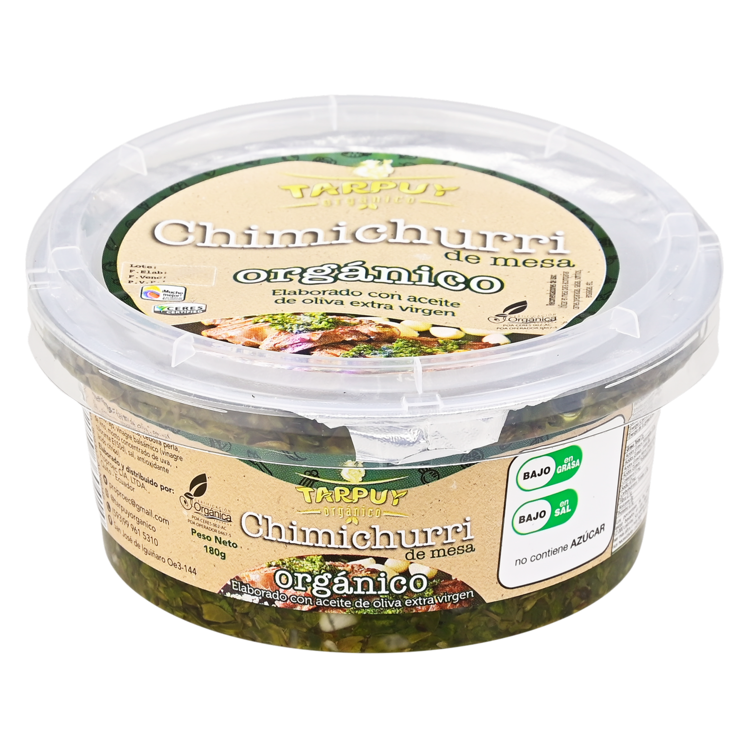 Chimichurri Orgánico TARPUY 180 G