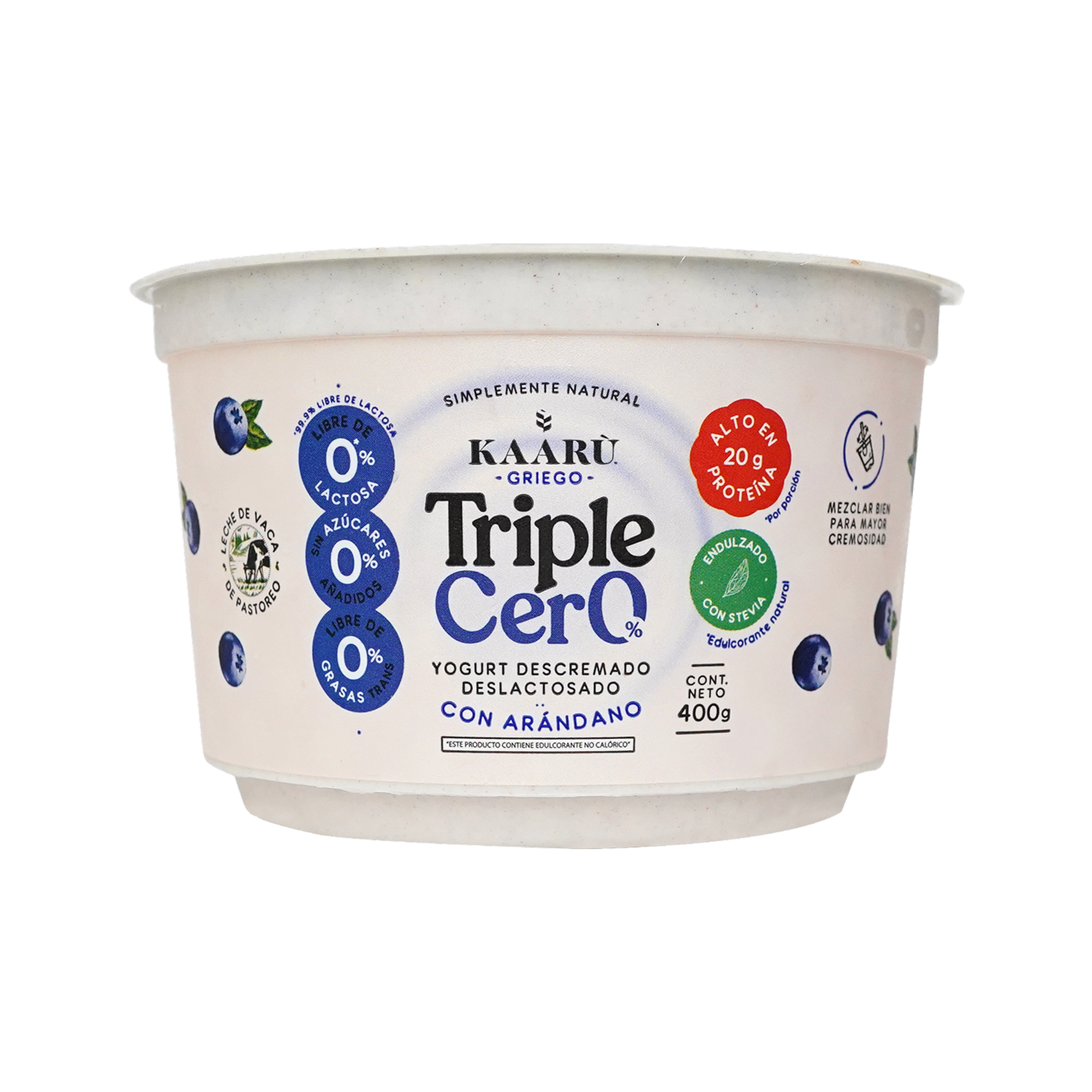 Yogurt Griego Triple Cero Arándano KAARÙ 400 G