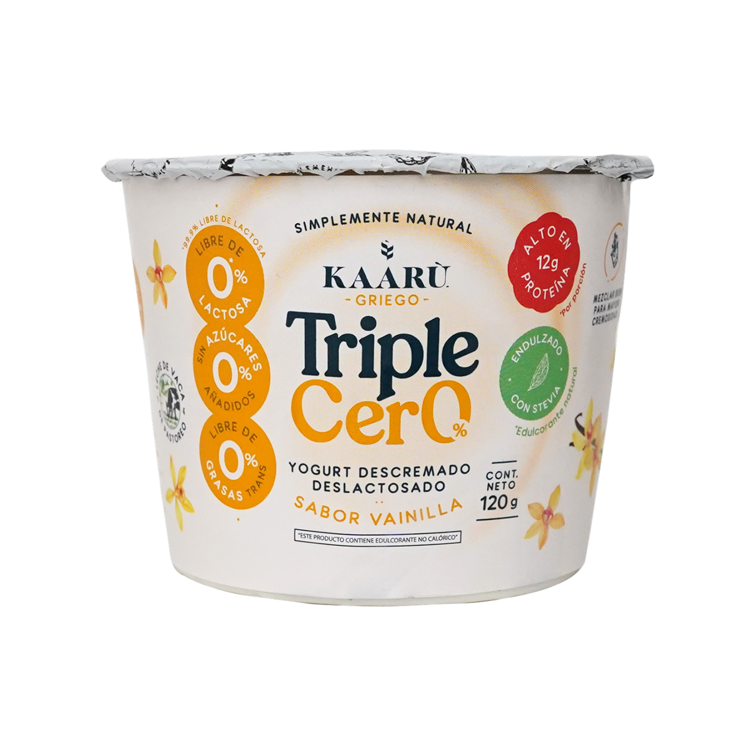 Yogurt Griego Triple Cero Vainilla KAARÙ 120 G