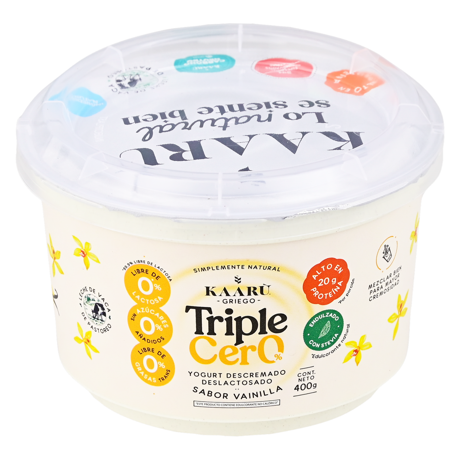 Yogurt Griego Triple Cero Vainilla KAARÙ 400 G