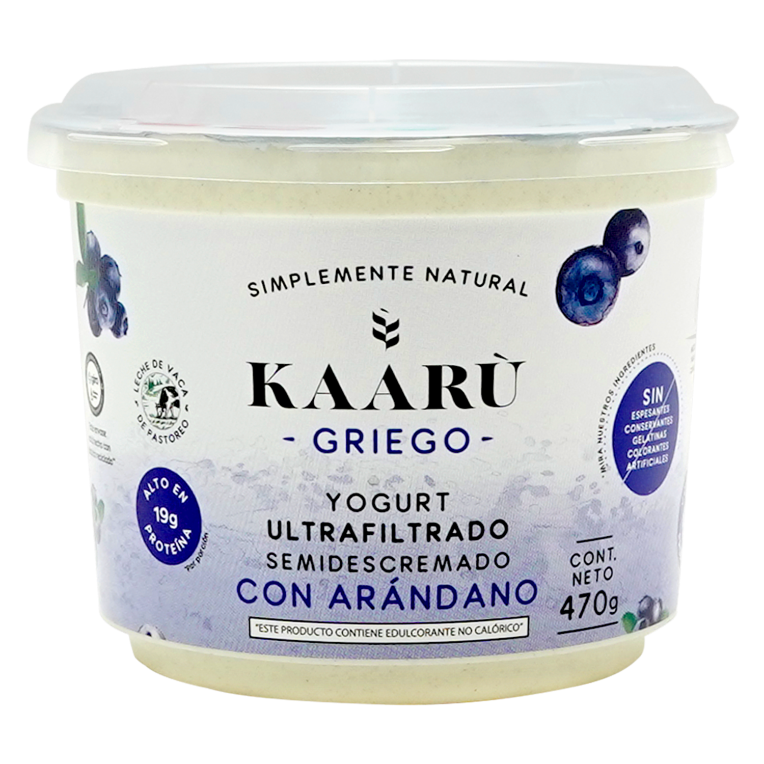 Yogurt Griego Ultrafiltrado Semidescremado Con Arándono KAARÙ 470 G