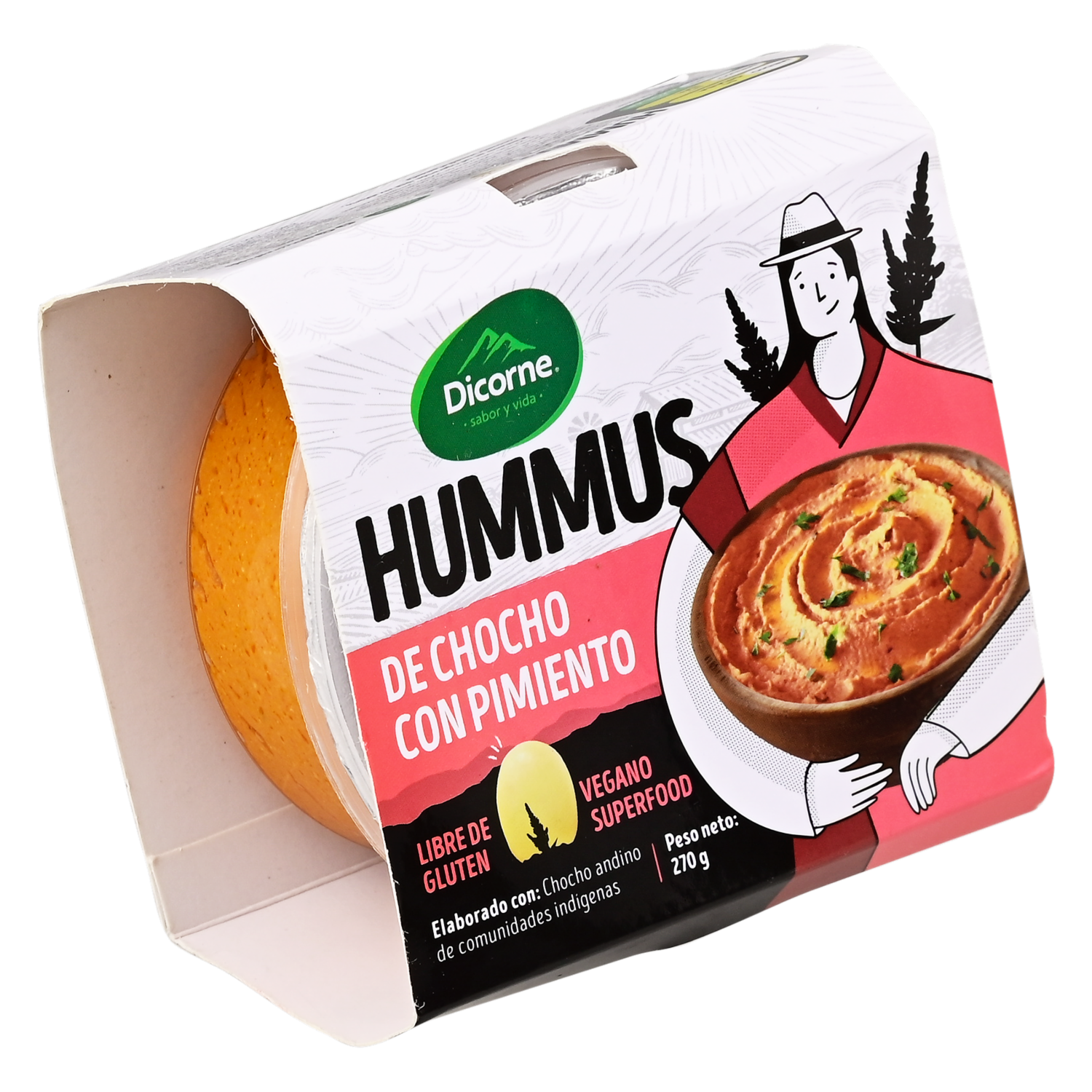 Hummus De Chocho Con Pimiento Horneado Pasta Para Untar DICORNE 270 G