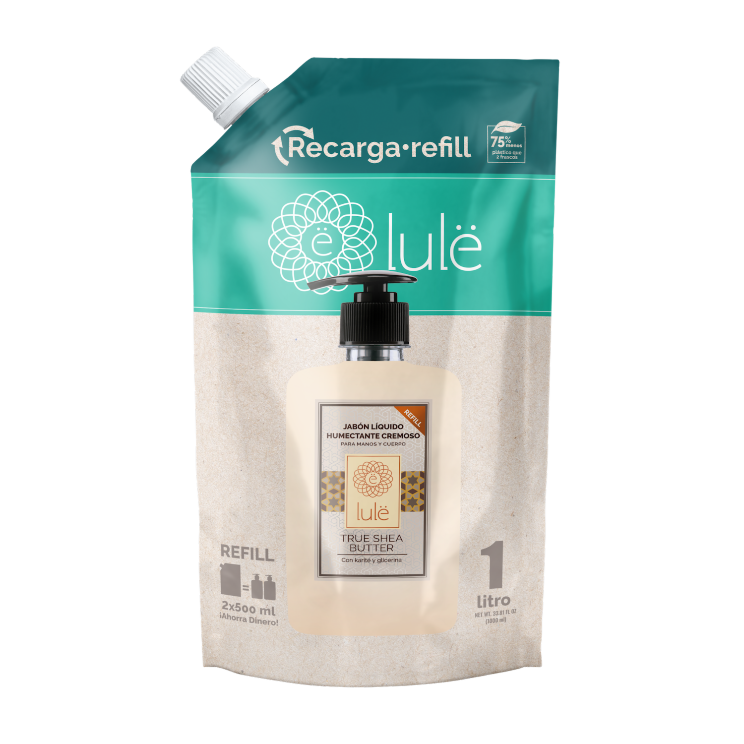 Jabón Líquido Humectante Fragancia True Shea Butter Refill LULË 1000 Ml