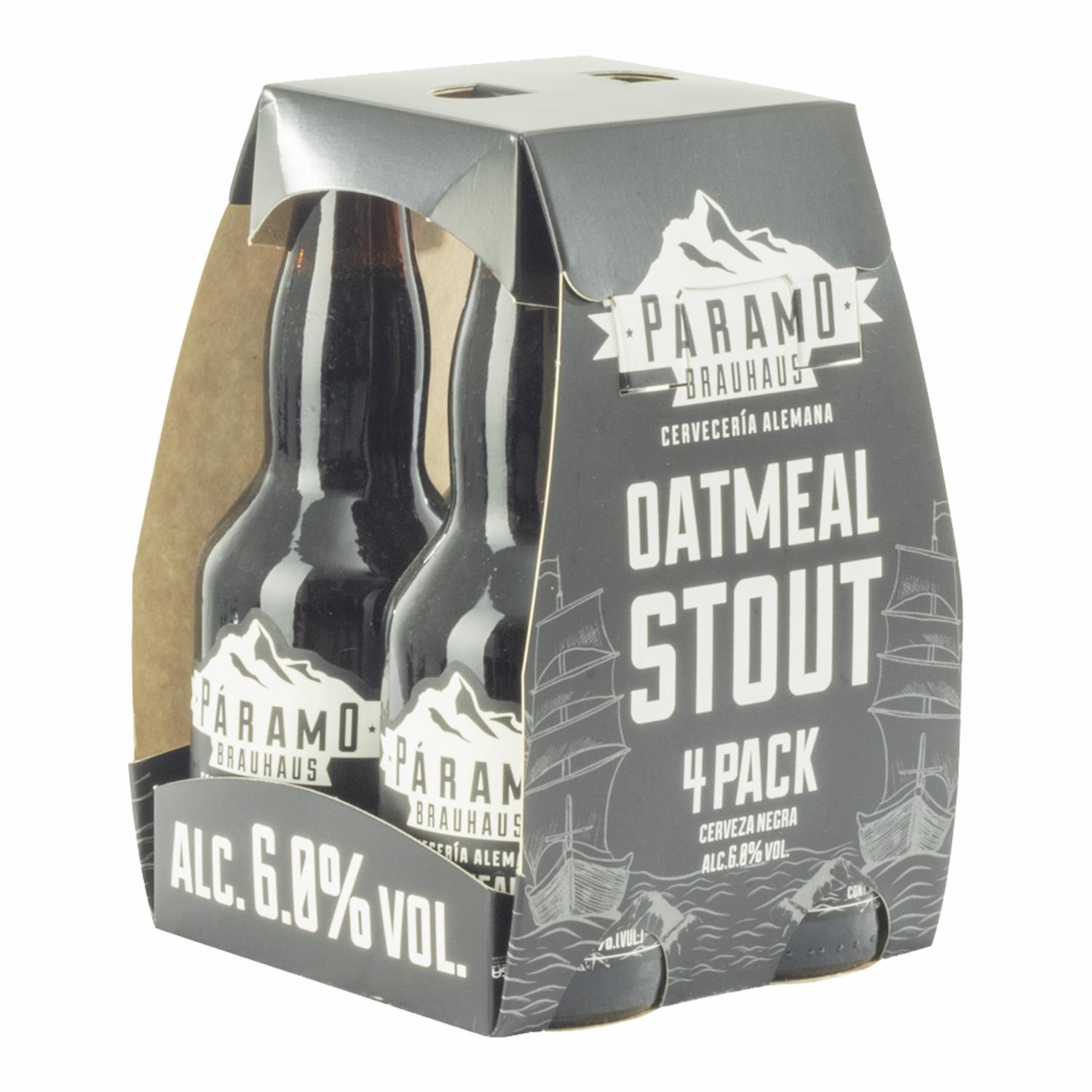 Cerveza Negra Oatmeal Stout PÁRAMO BRAUHAUS 4 x 330 Ml