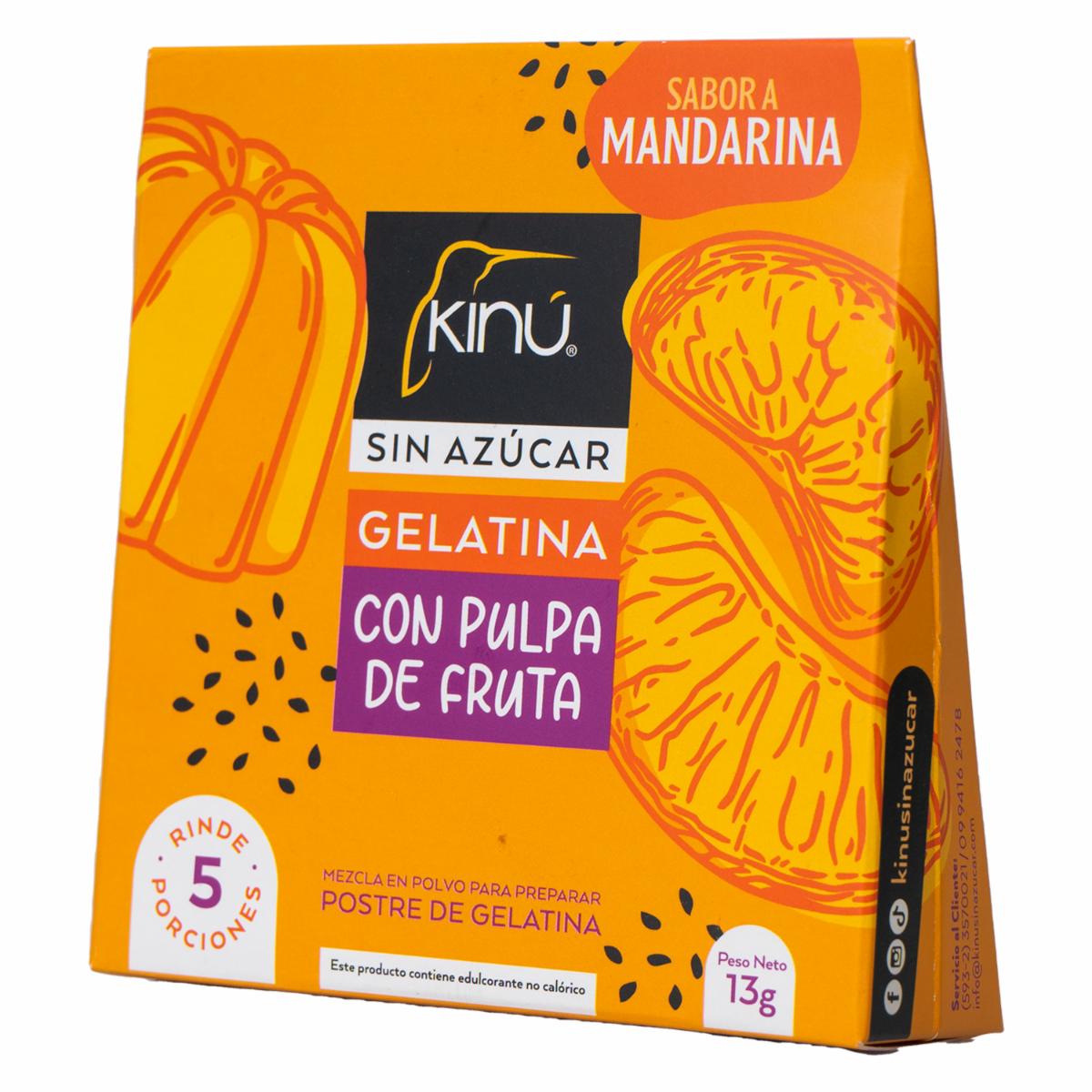 Gelatina Sin Azúcar Mandarina KINÚ 13 G