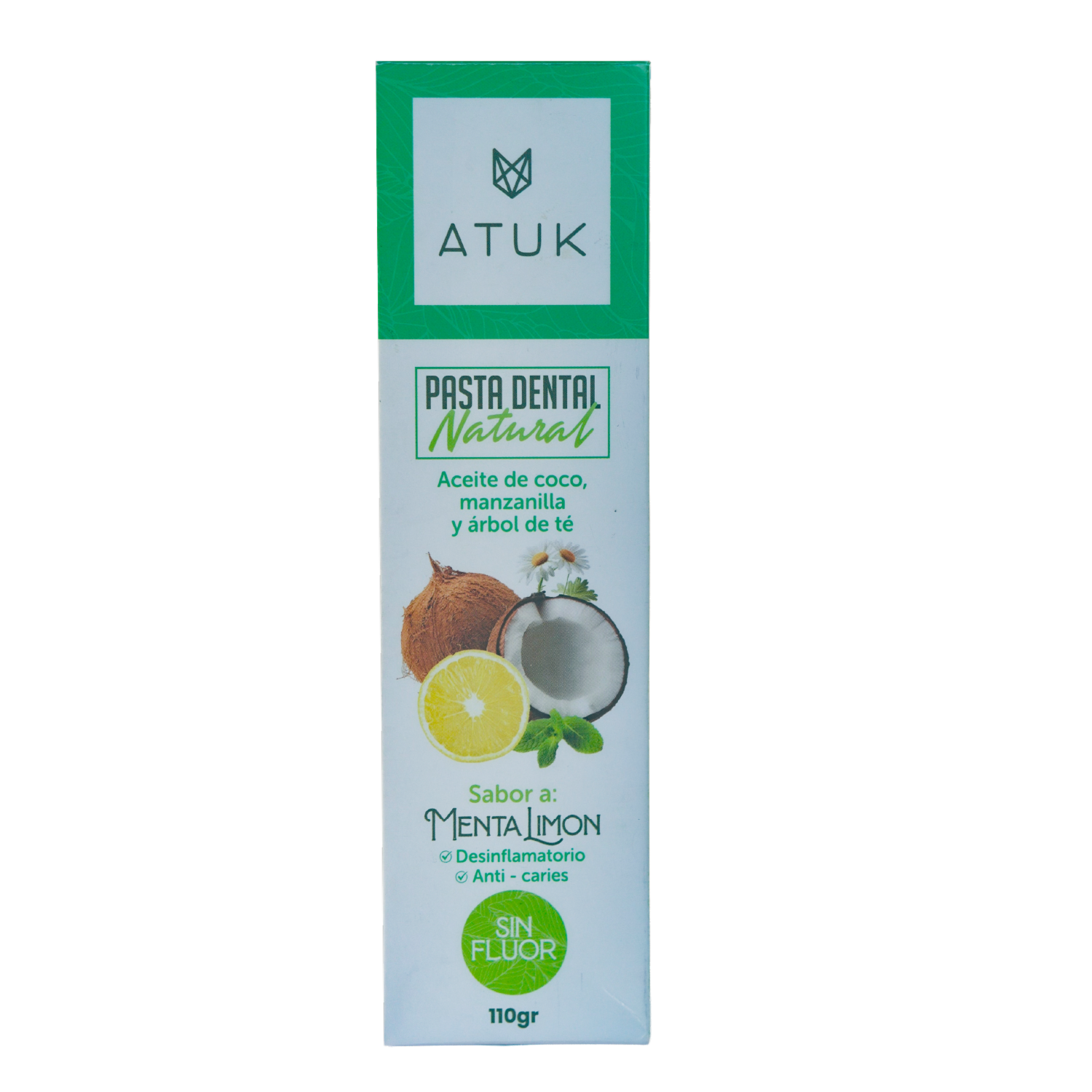 Pasta Dental Manzanilla Con Árbol De Té ATUK 110 G