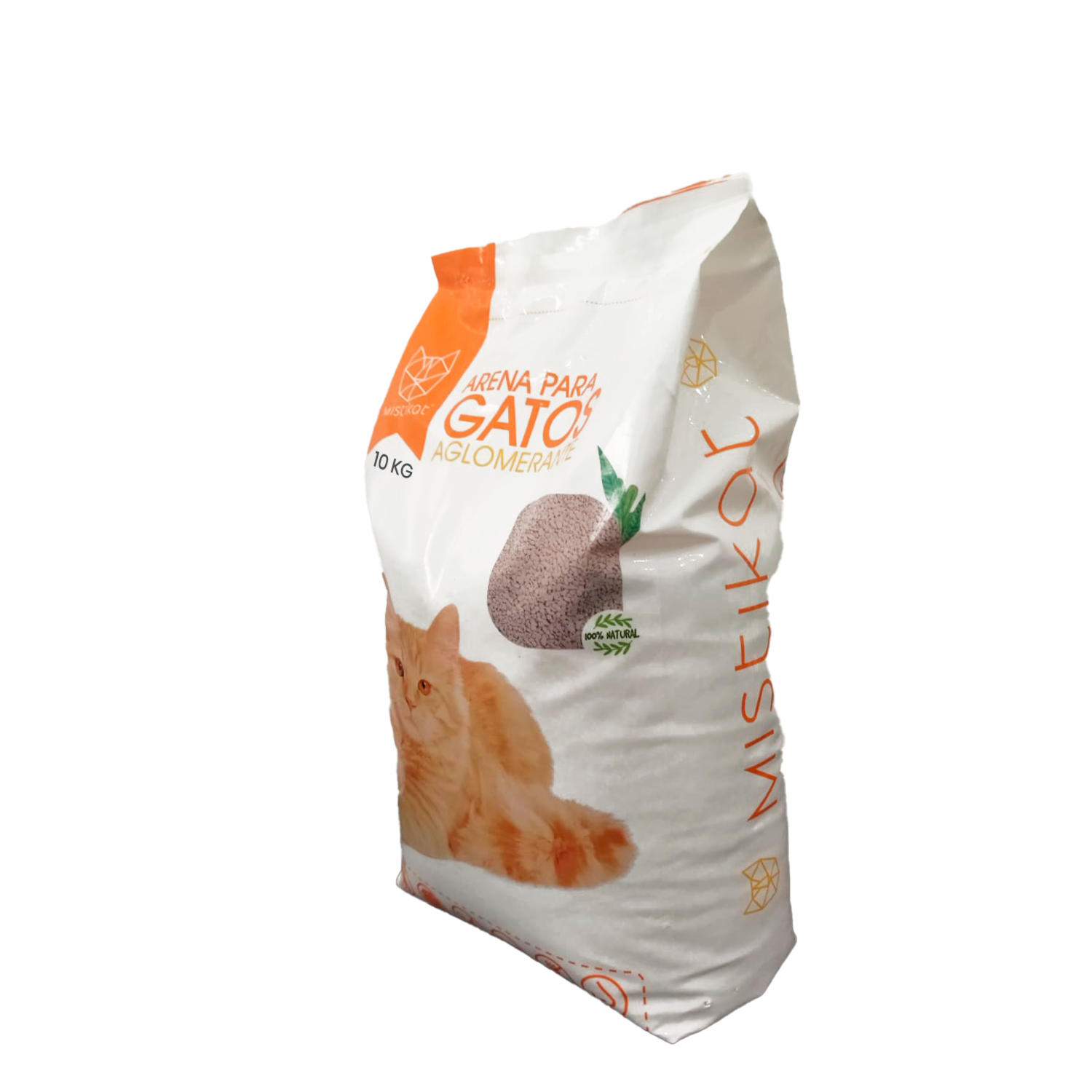 Arena Para Gatos Aglomerante 100% Natural MISTIKAT 10 Kg