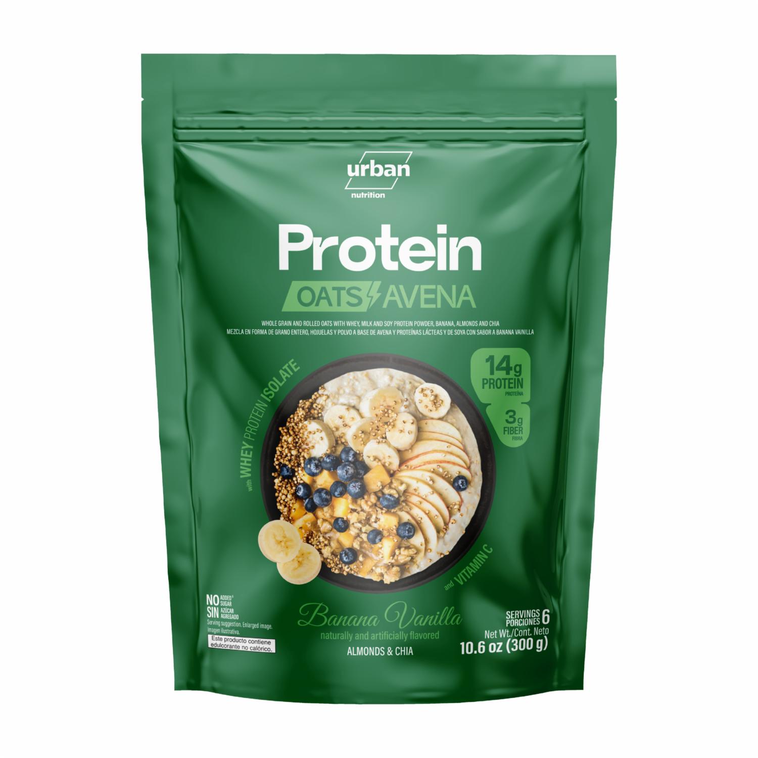 Proteína Con Avena Sabor a Banana Y Vainilla URBAN NUTRITION 300 G