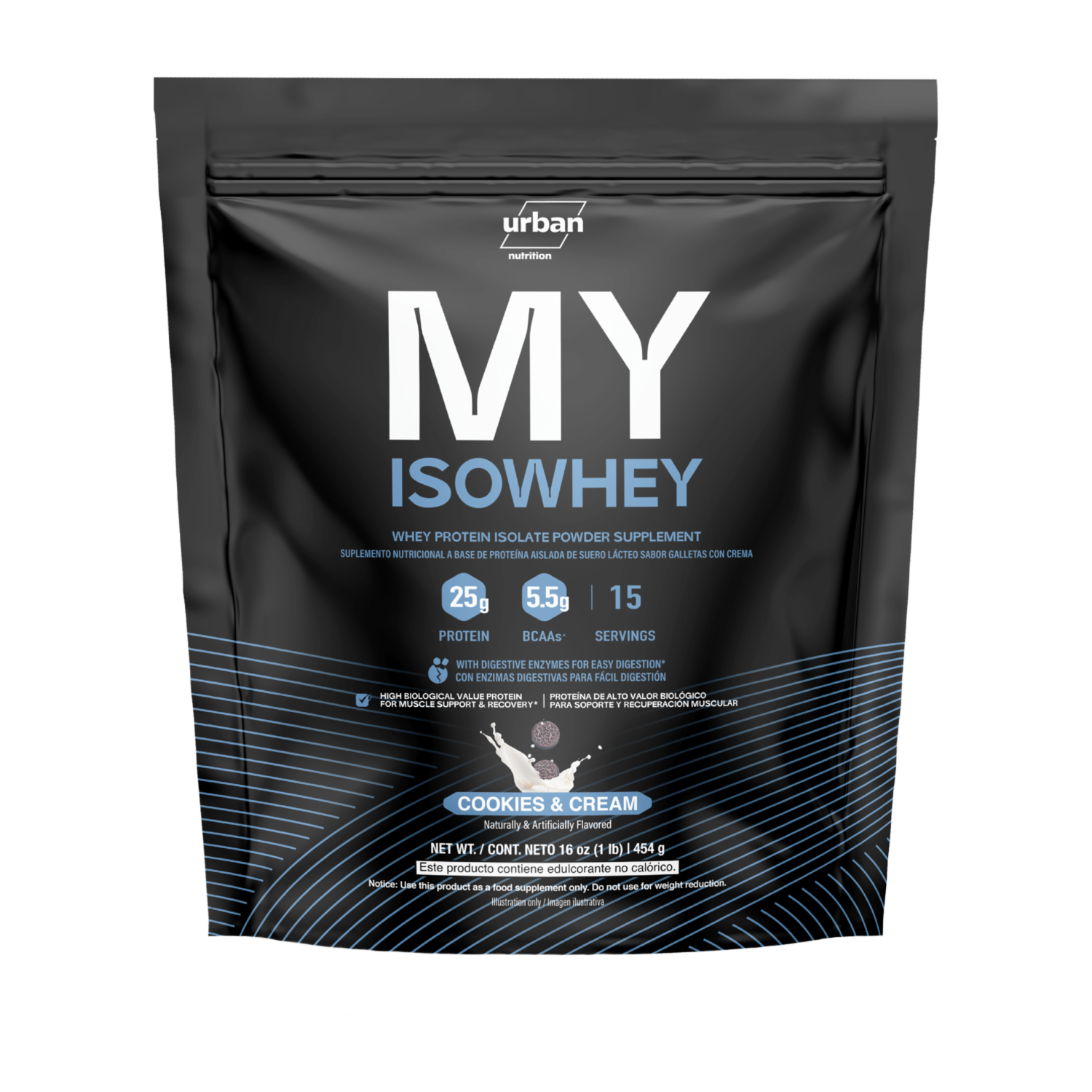 Proteína En Polvo Sabor A Cookies And Cream URBAN NUTRITION 454 G