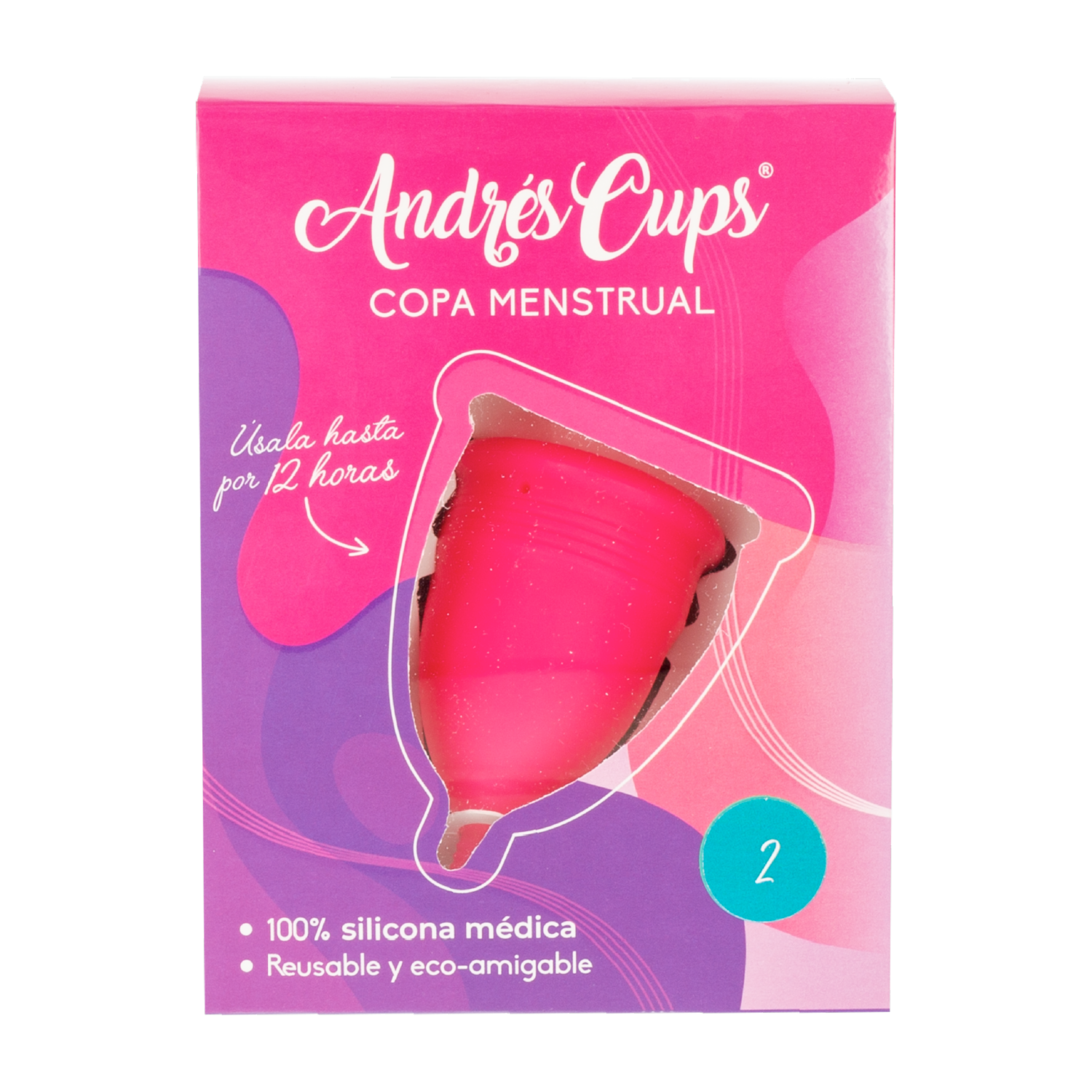 Copa Menstrual Talla 2 Color Rosa ANDRESCUPS 1 U