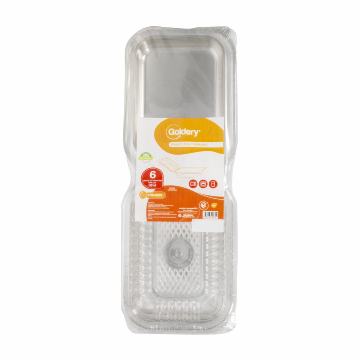 Pack De Envase Rectangular GOLDERY 6 Uds