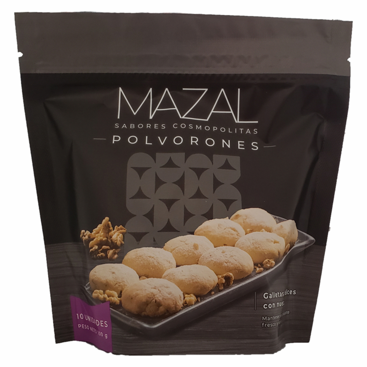 Galletas Polvorones Dulces Con Nuez MAZAL 10 Uds 100 G