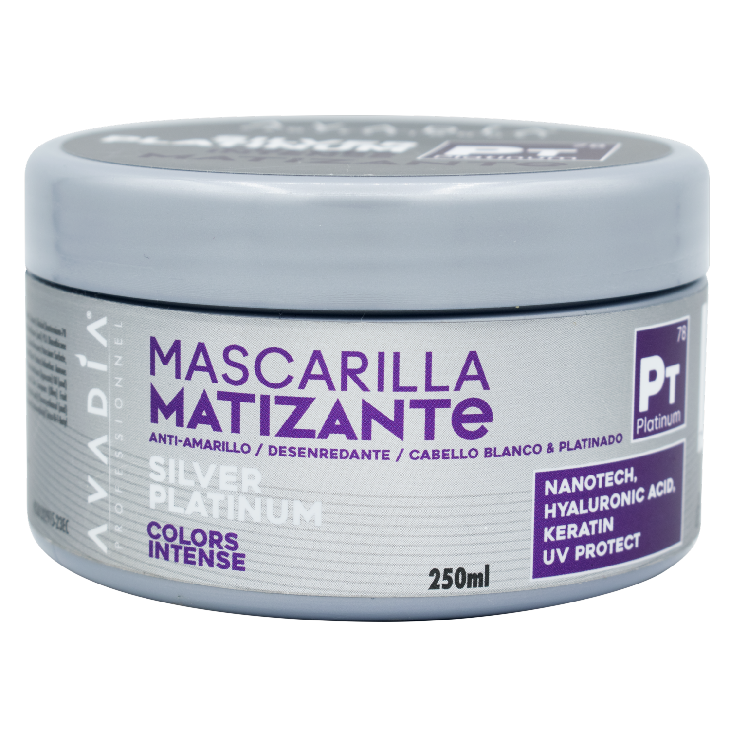 Mascara Capilar Matizante Blancos Platinum AVADÍA 250 Ml