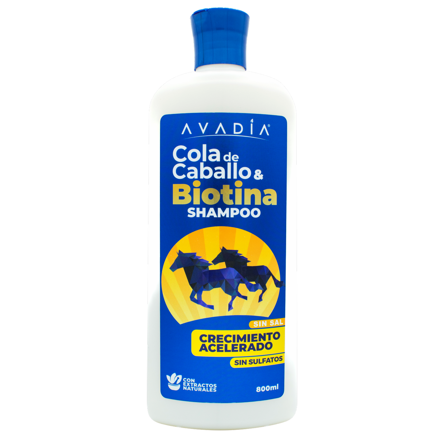 Shampoo De Cabello Cola De Caballo & Biotina Crecimiento Acelerado AVADÍA 800 Ml