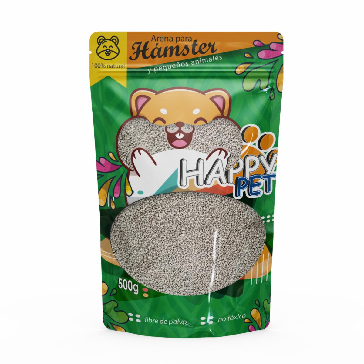 Arena Para Hámster Libre De Polvo HAPPY PET 500 G