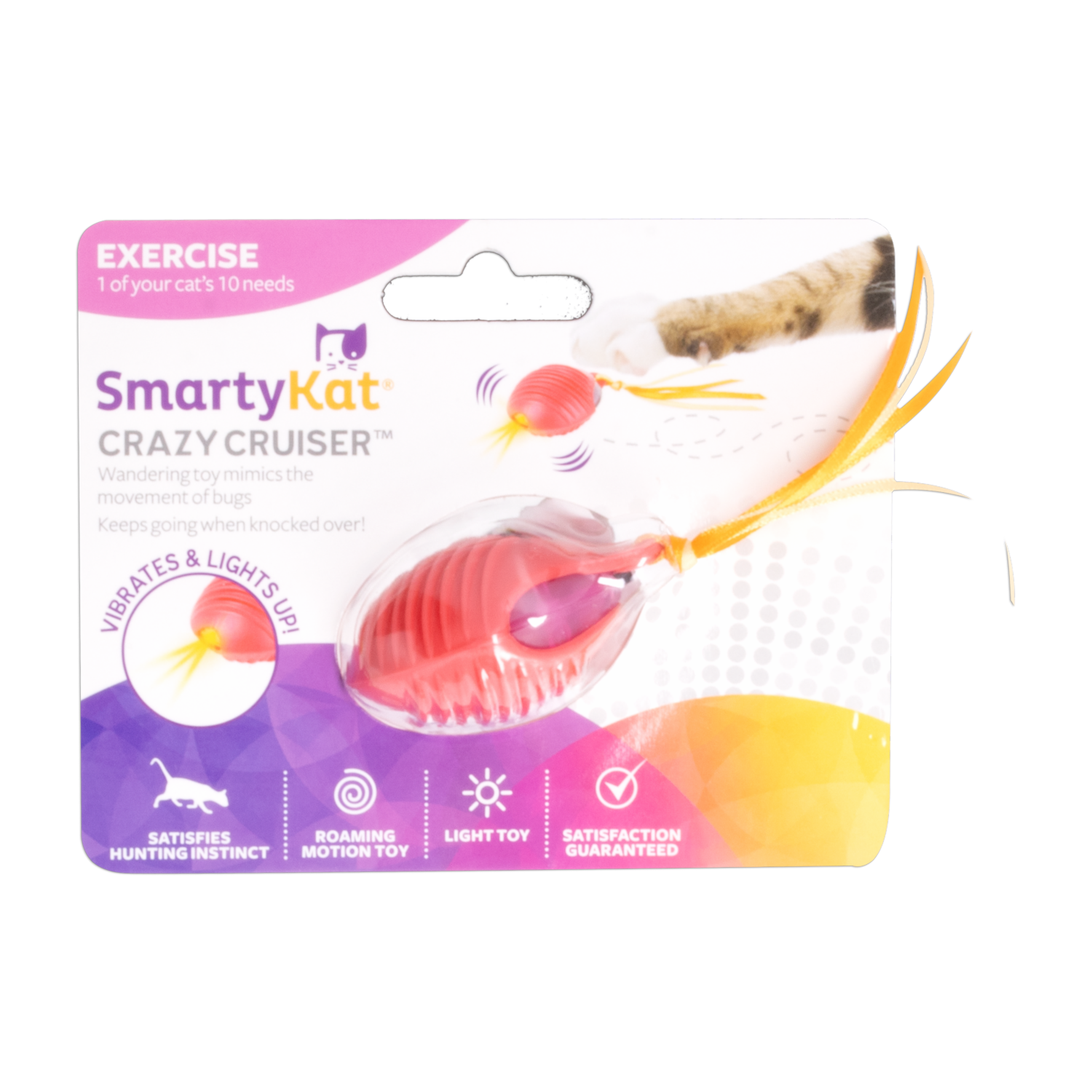 Juguete Para Gato Con Luces Y Vibración SMARTYKAT Mediano